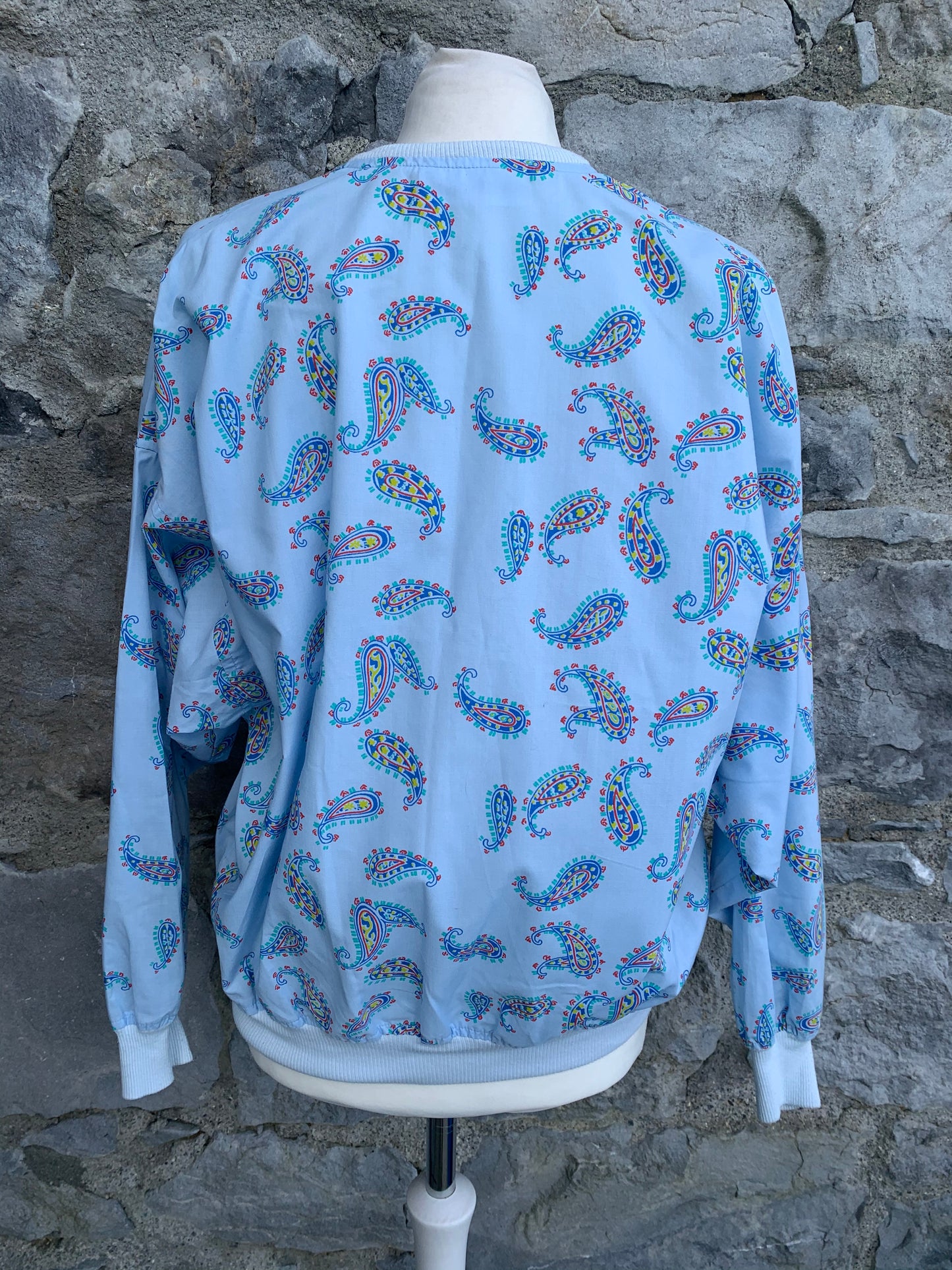 Prime Time 80s blue paisley blazer uk 12-14