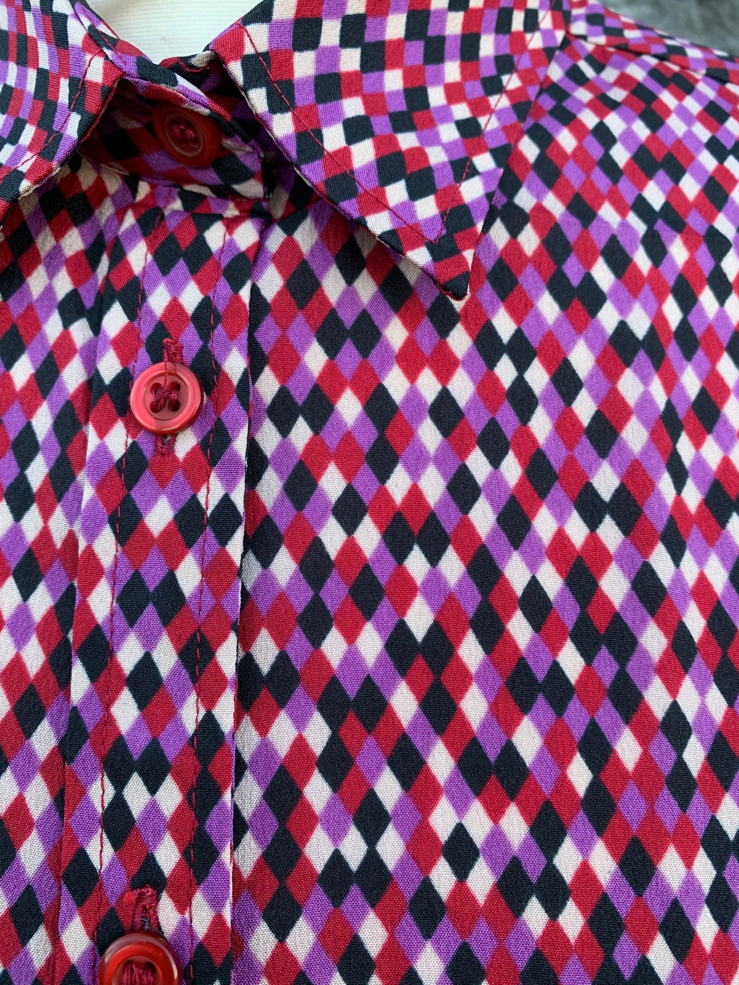 Flaser shirt with dinky diamonds pattern uk 10
