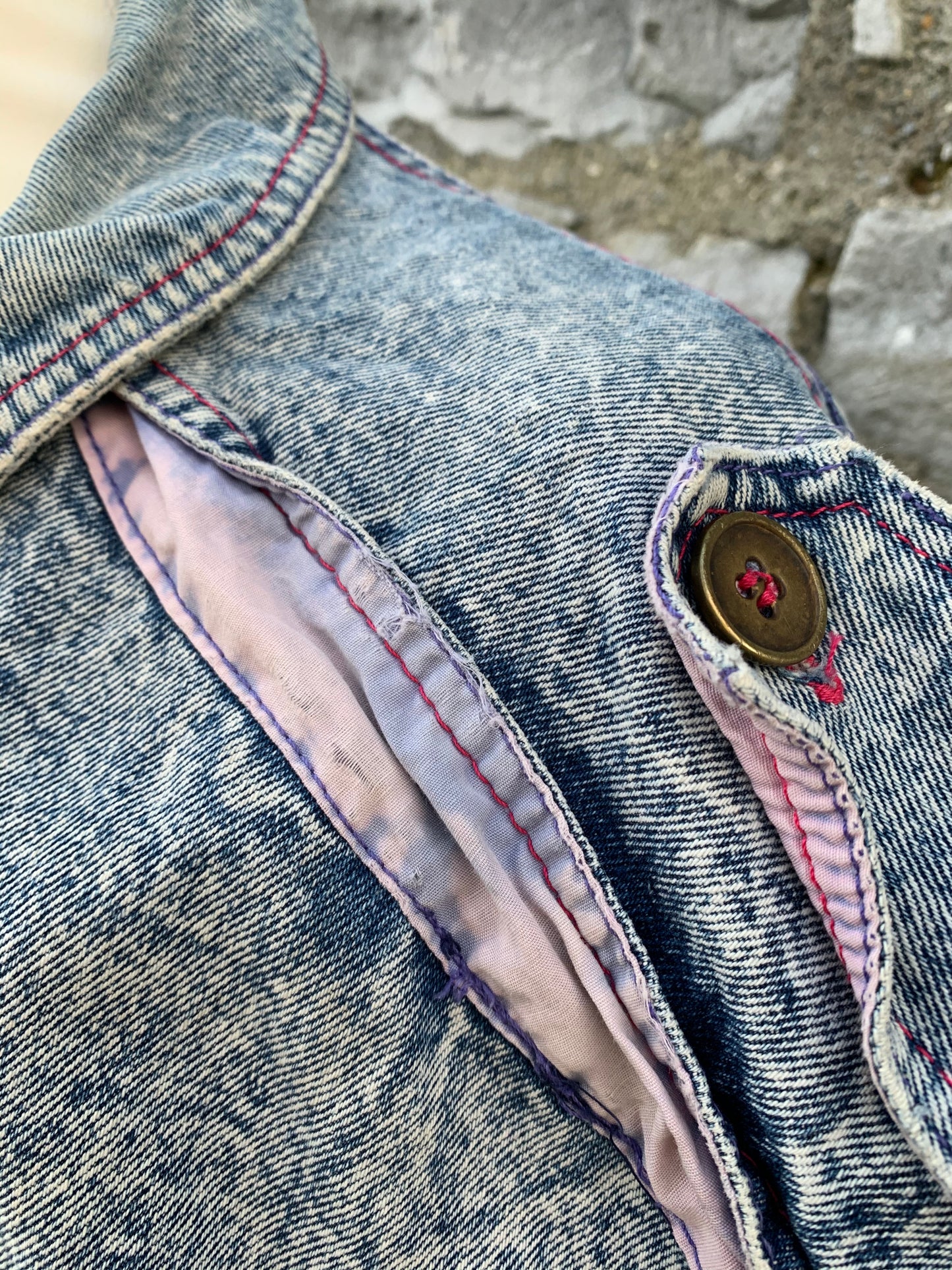 80s washed denim jacket uk 10-12