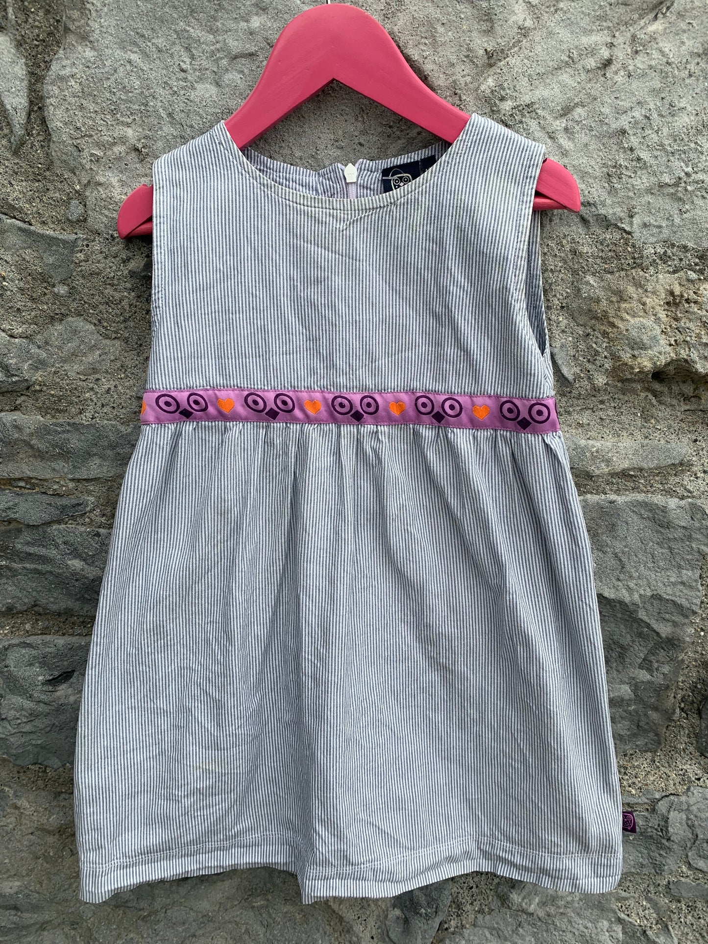 Blue stripy dress 3-4y (98-104cm)