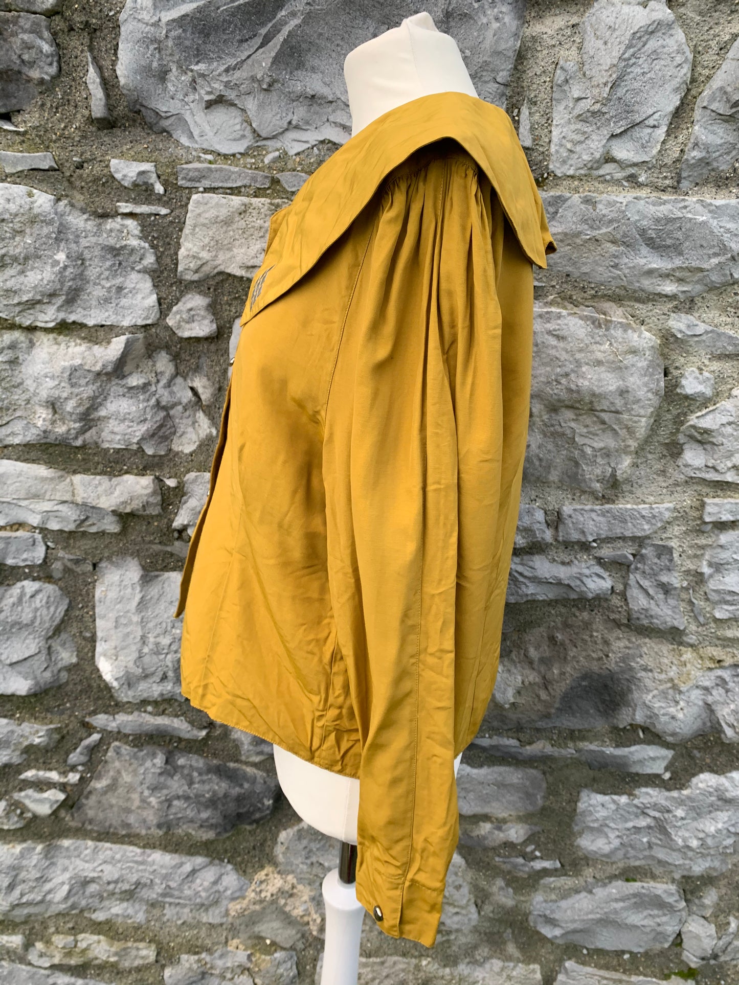 Yessica mustard shirt with double collar uk 12