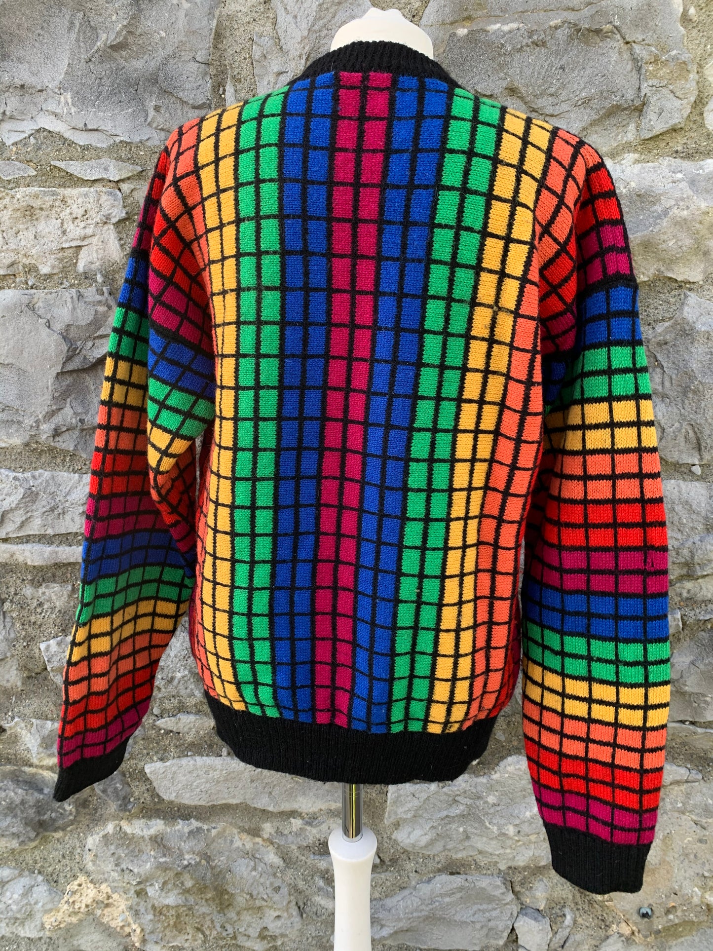Rainbow squares jumper Medium