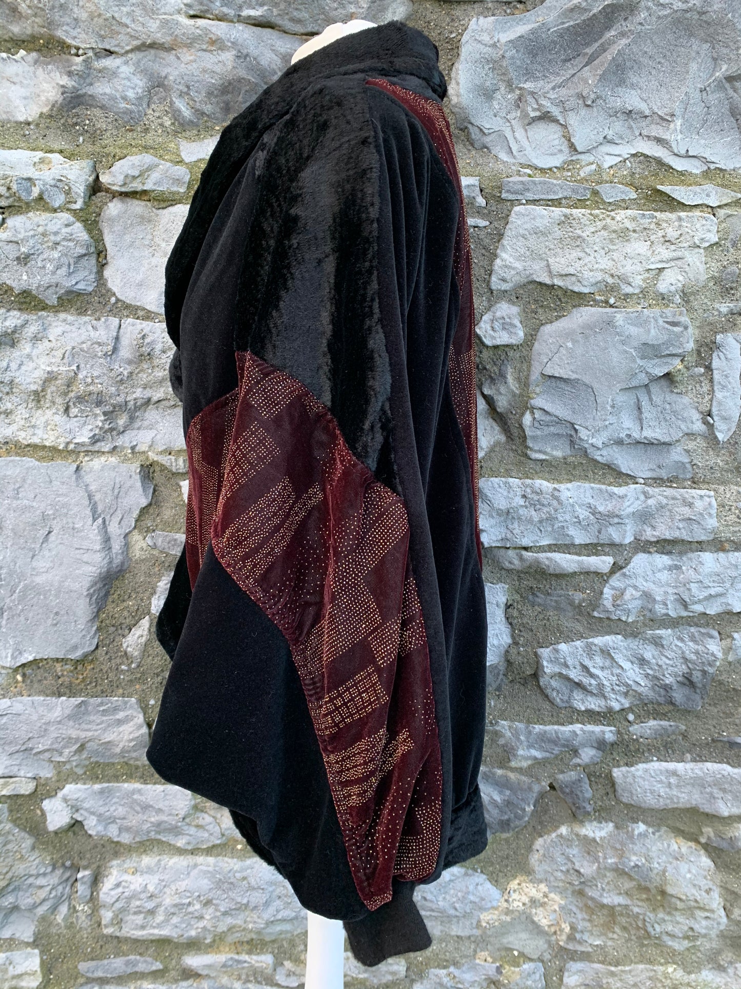 Velvet bat sleeves sparkly jacket uk 10-16