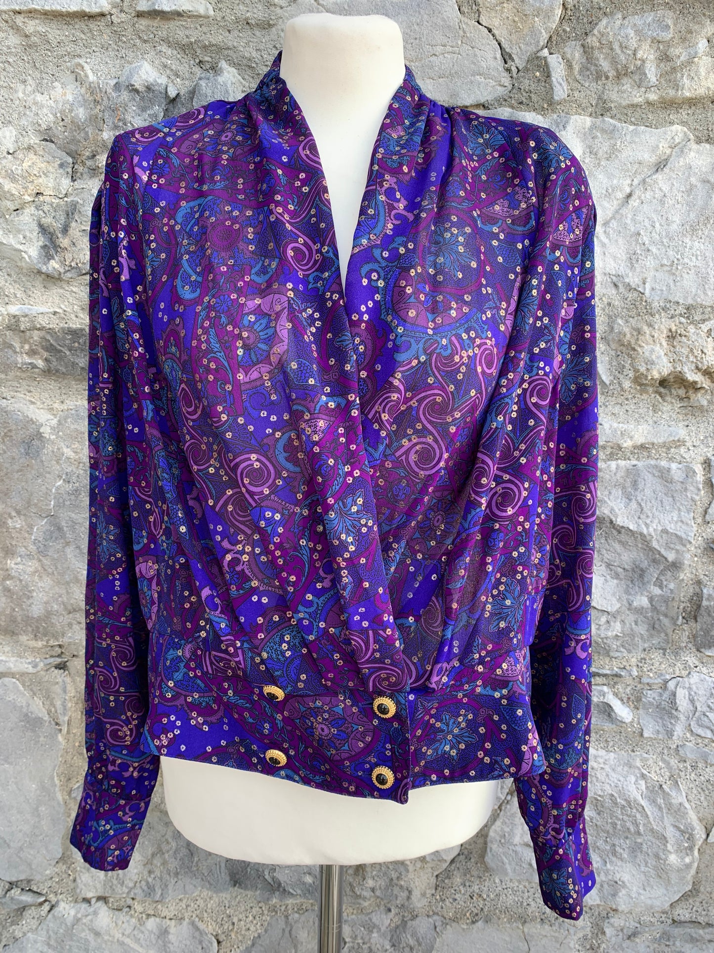 Schneberger purple blouse with gold dots uk 14-16