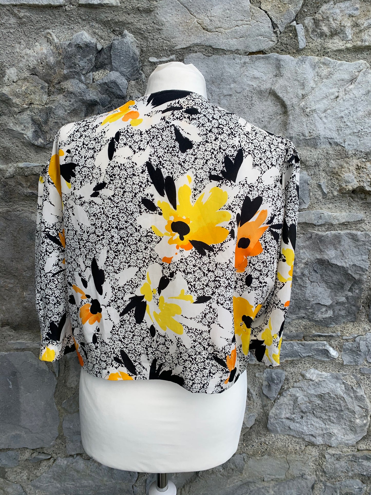 Ina exclusiv 80s yellow&brown blouse uk 12-14