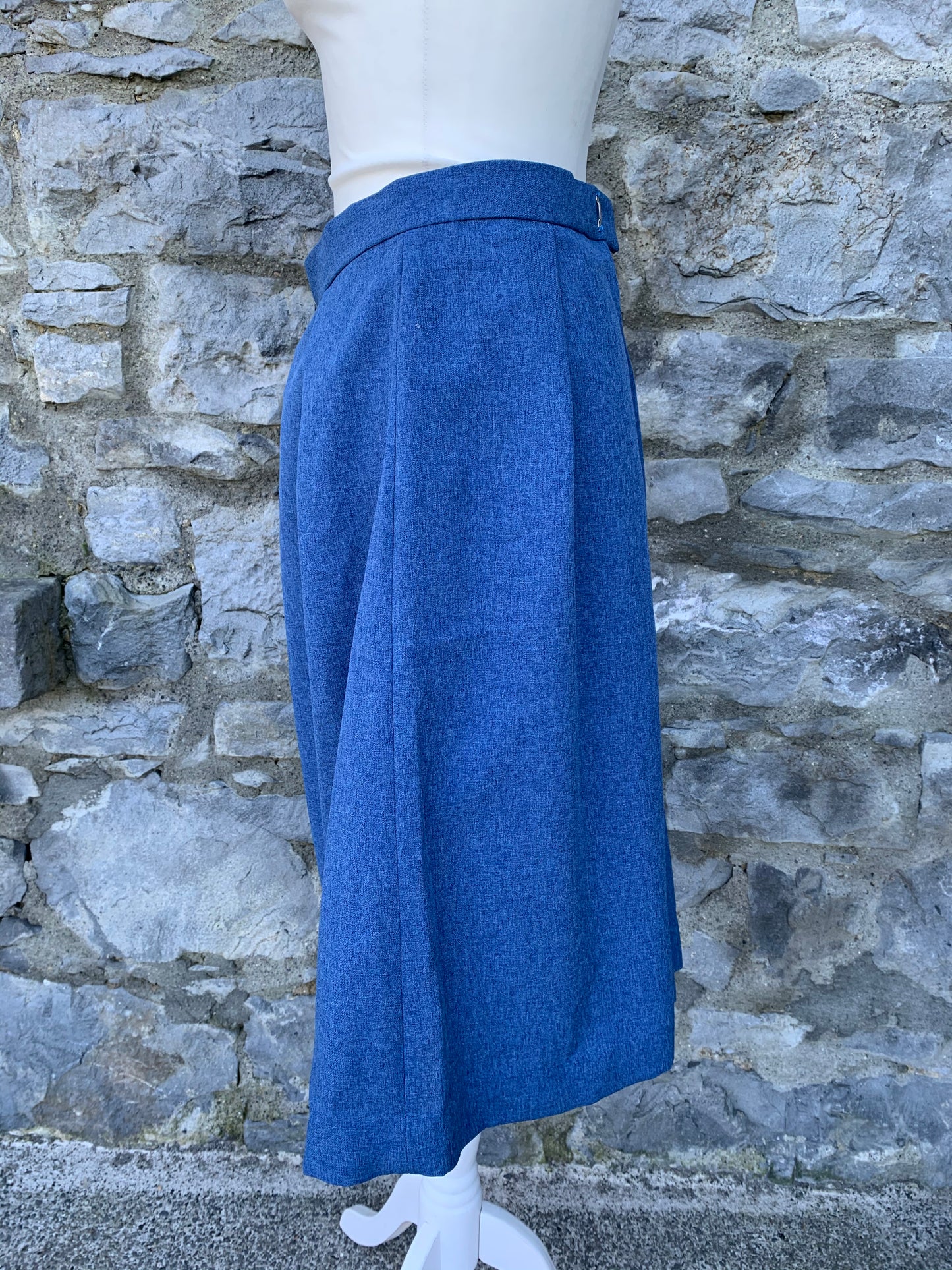 80s blue culottes uk 8