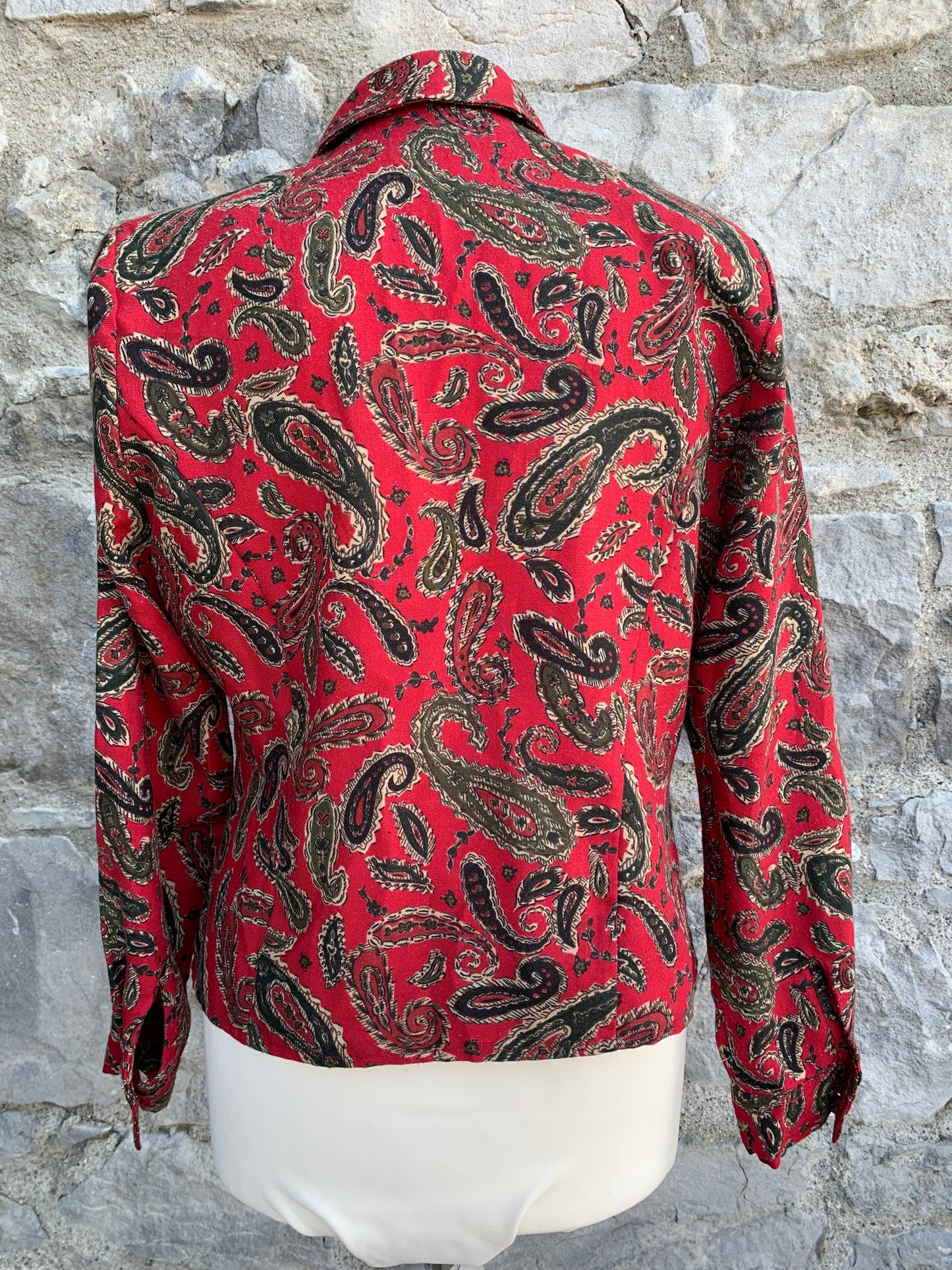 Eastex 80s red paisley shirt uk 10
