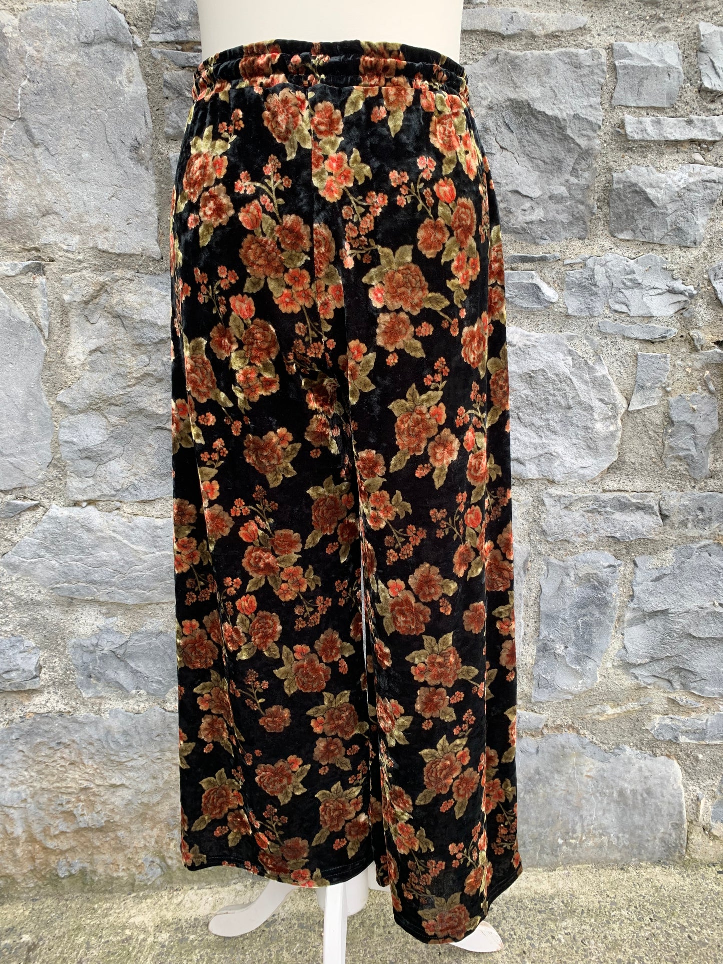 Floral velvet culottes uk 8-12