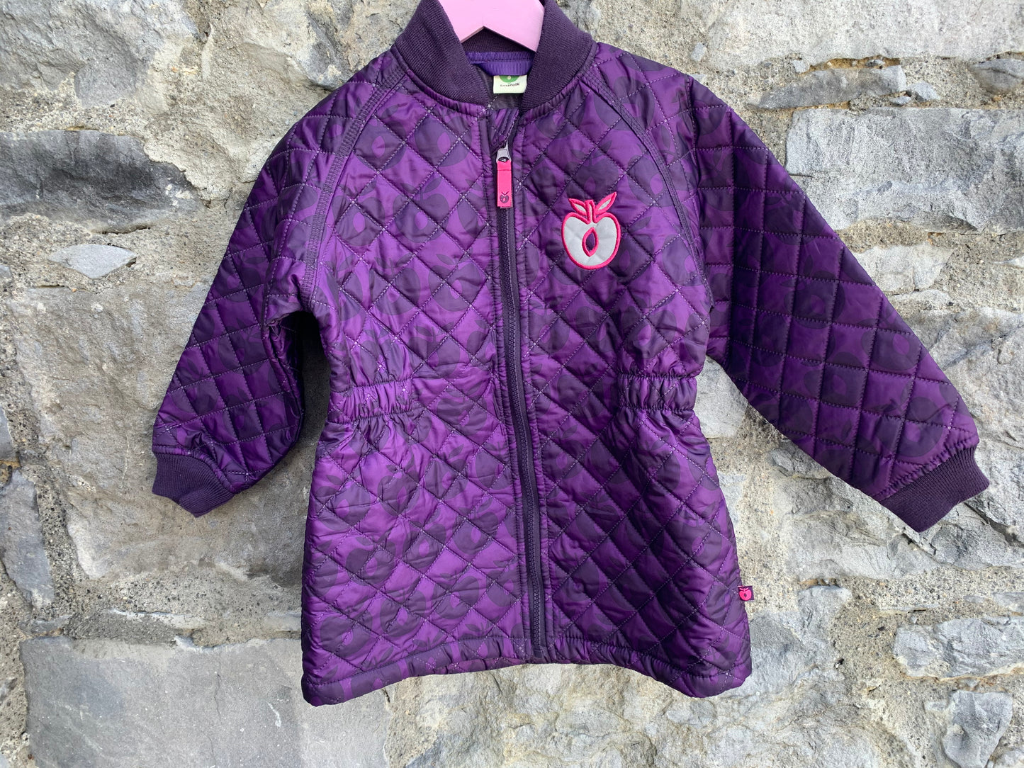 Purple apples jacket 3-4y (98-104cm)