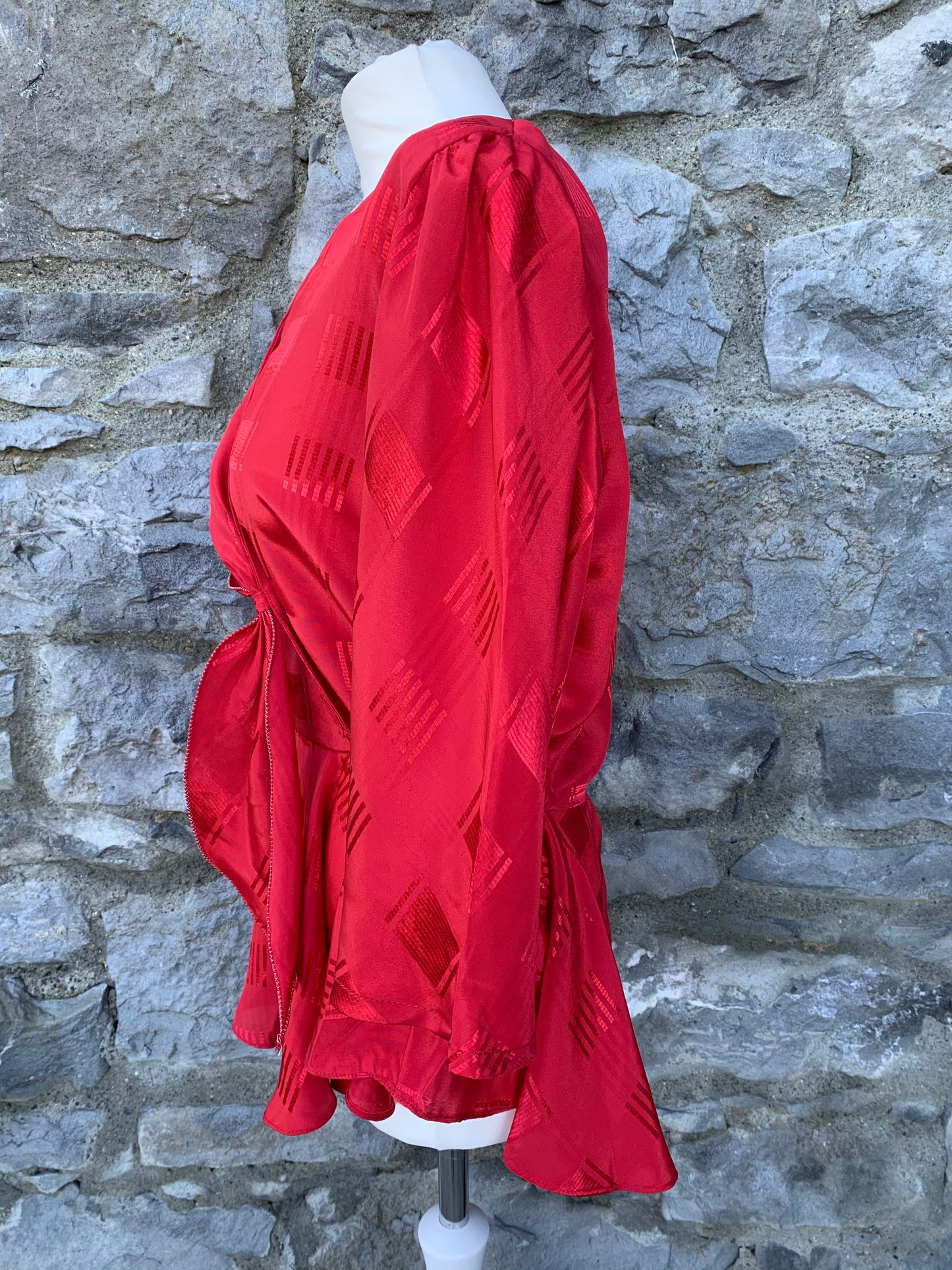 LouLou 80s red blouse uk 10-12