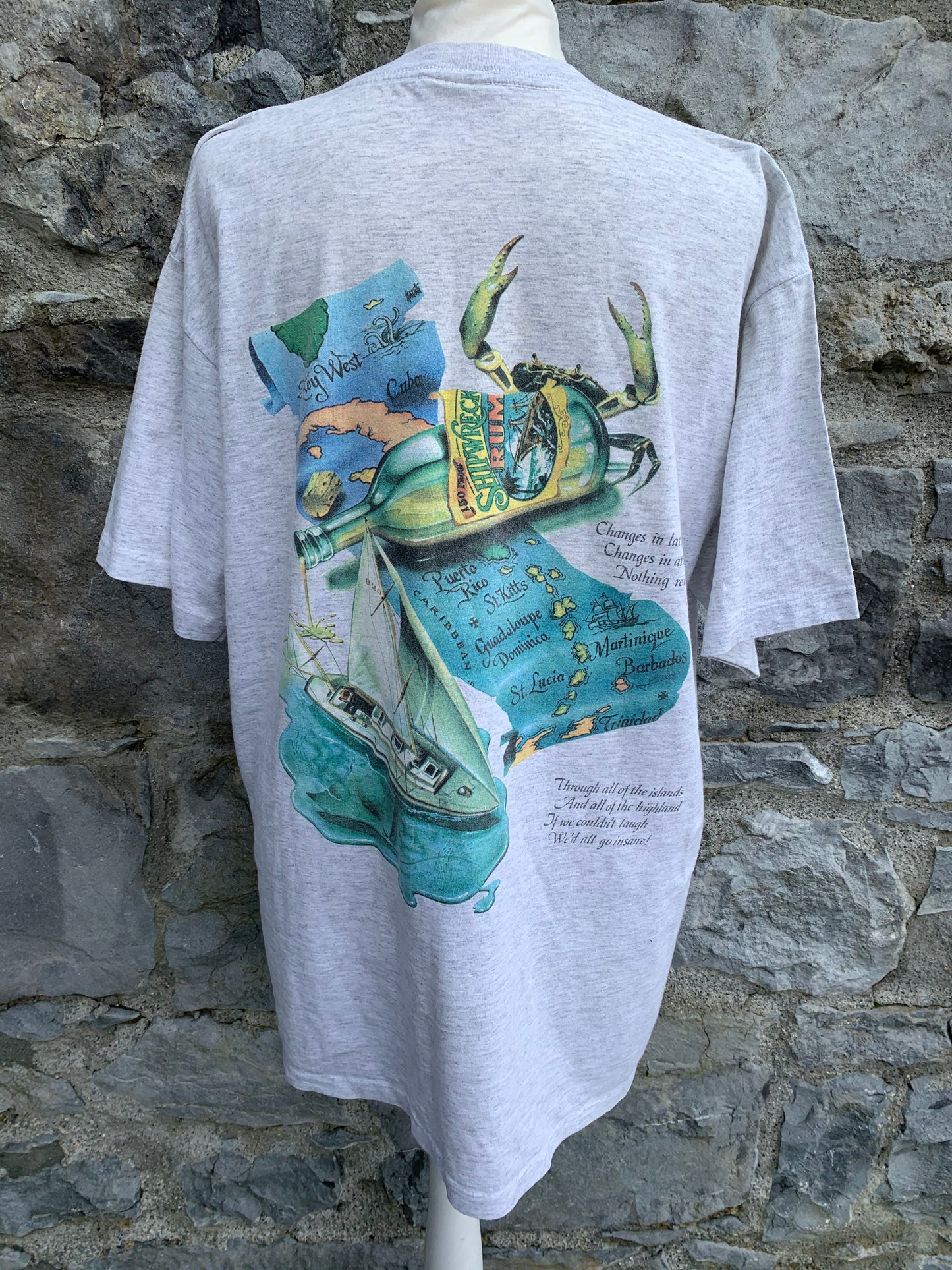 Carribean Soul 90s map T-shirt L/XL