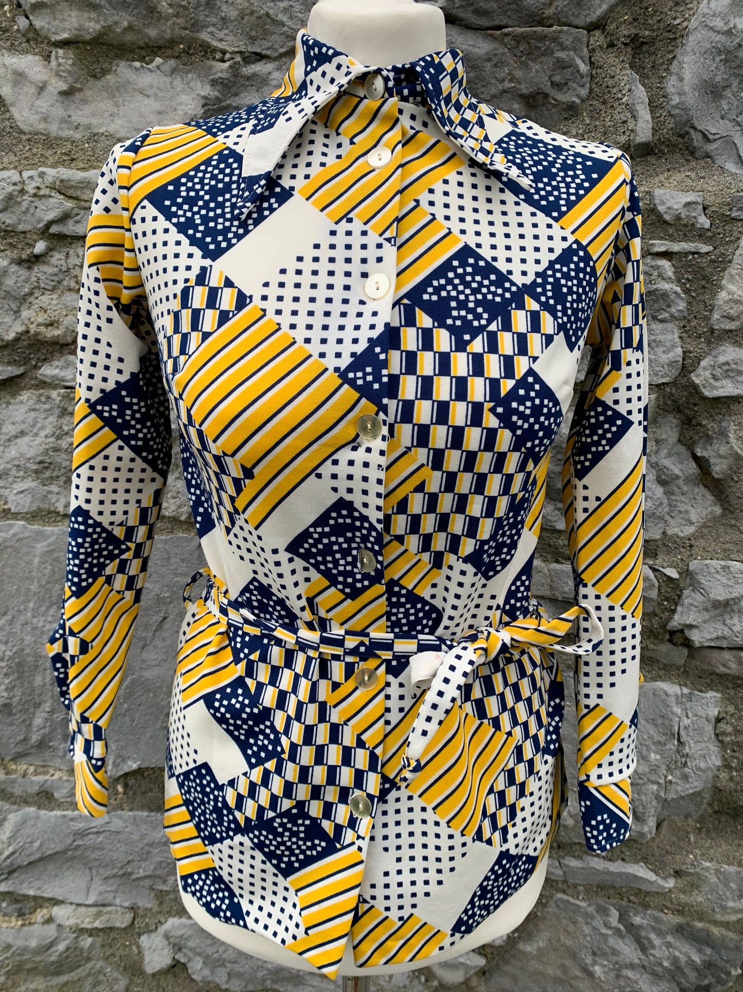 Reffi 70s polyester blouse uk 6-8