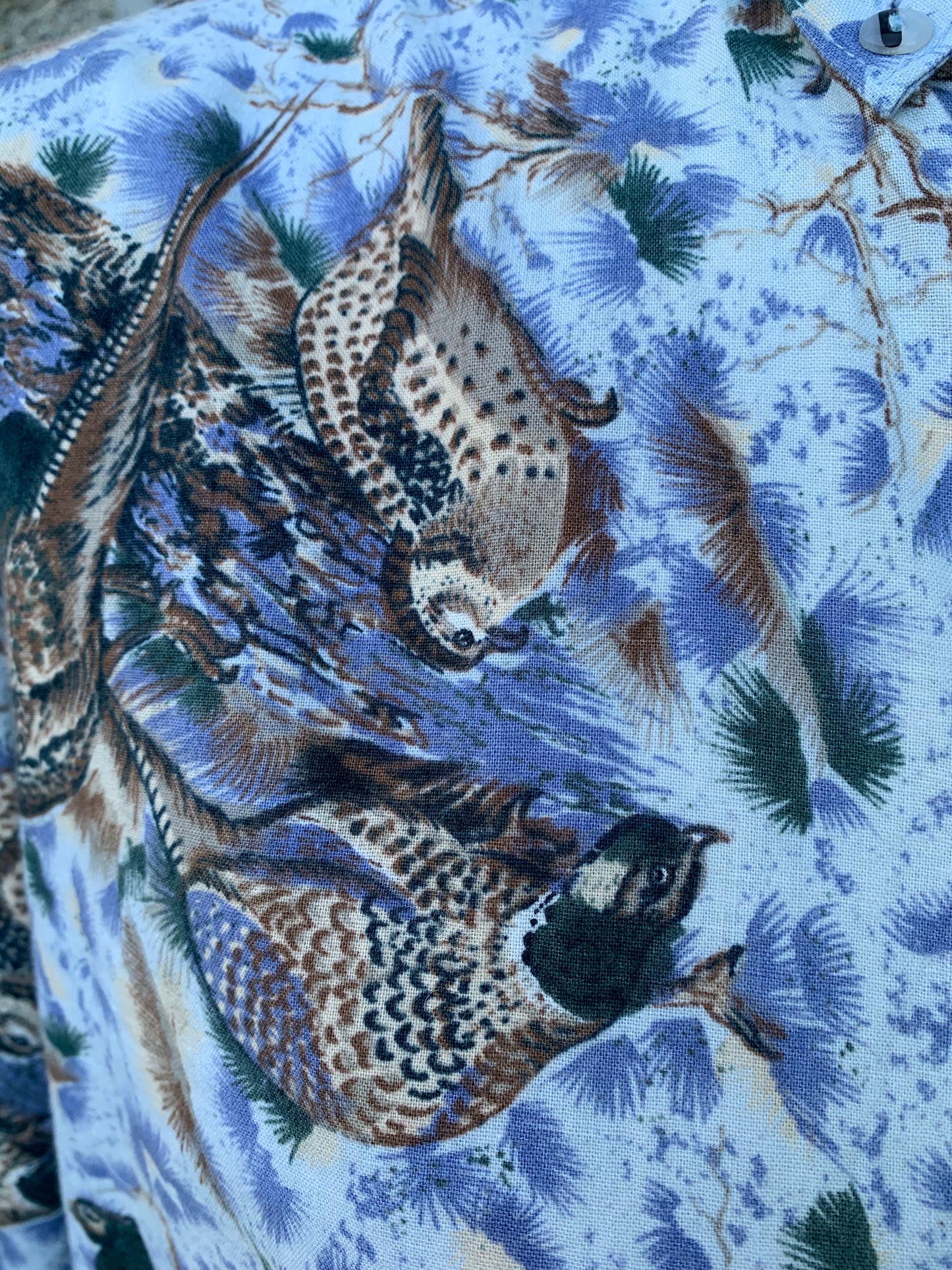 90s pheasants shirt Medium