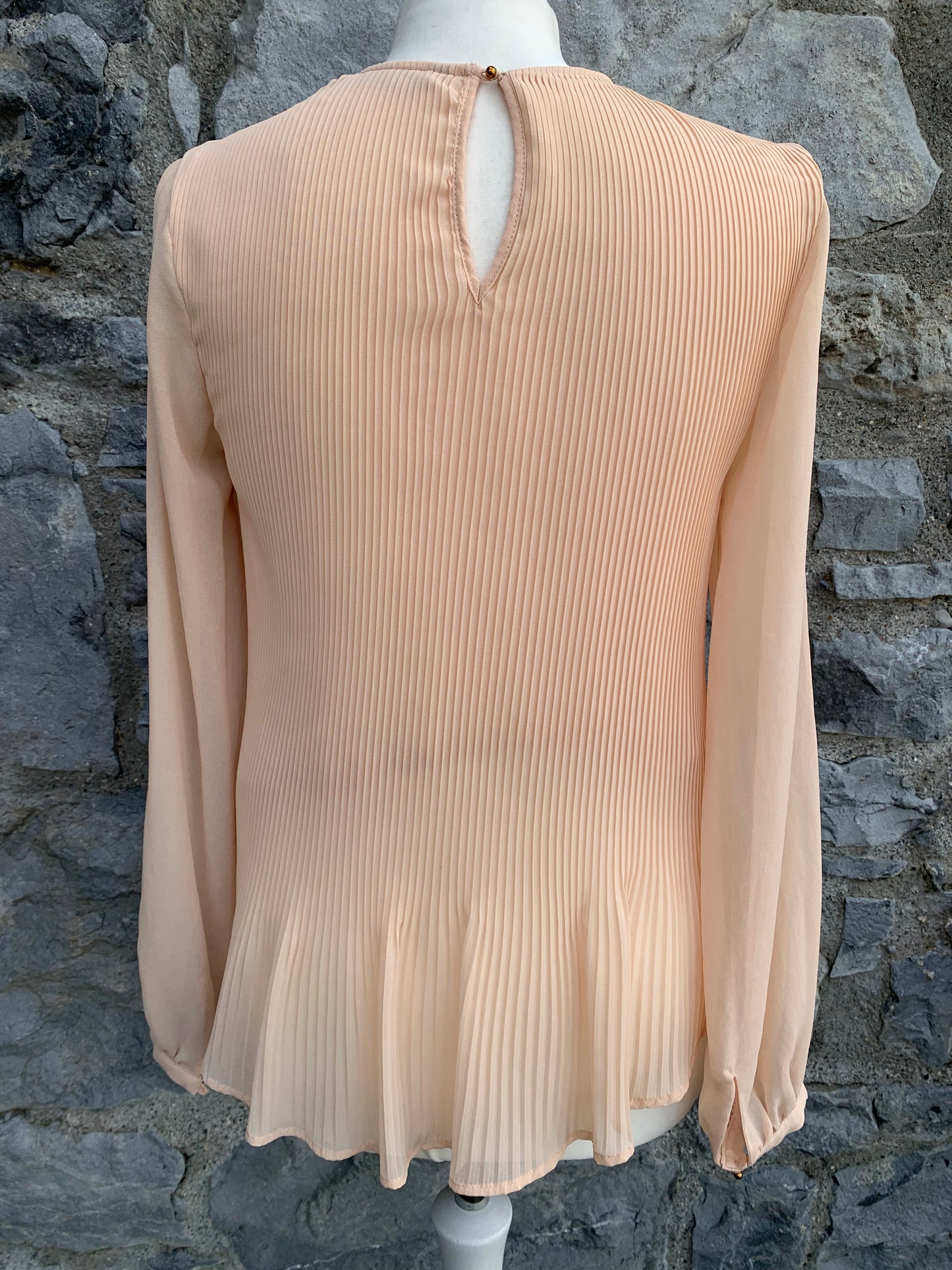 Peach pleated top uk 6