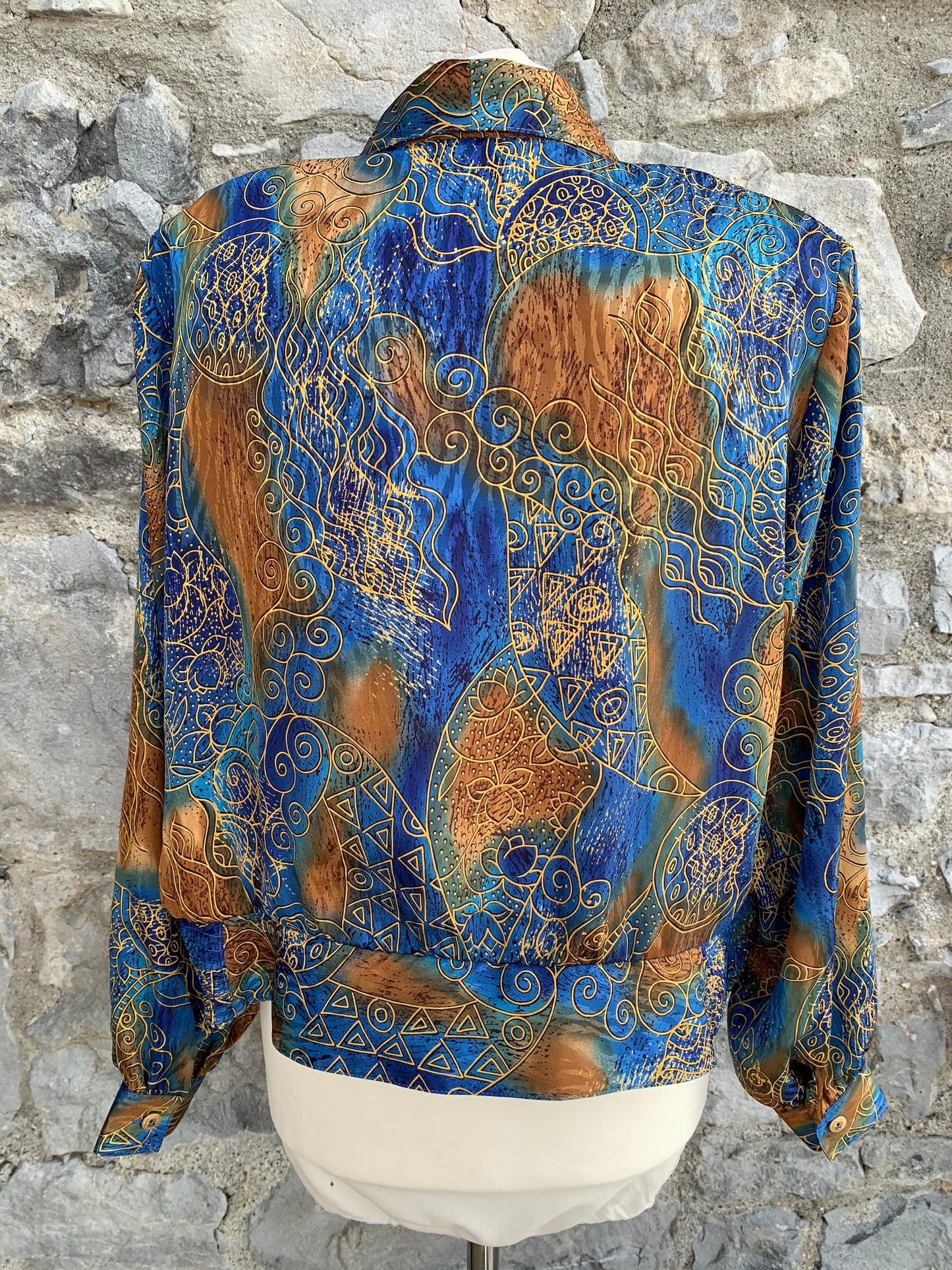 Sommermann blue&brown blouse uk 18