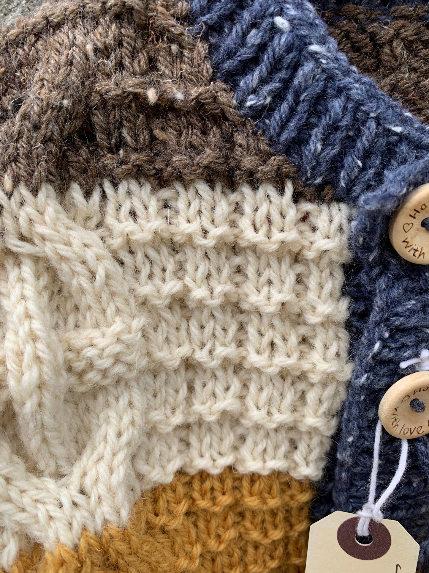Chunky cardigan with a hat 12-18m (80-86cm)