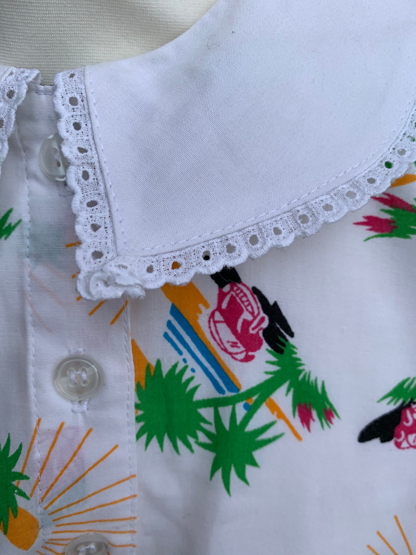 Mercantil 80s summer cropped top uk 10