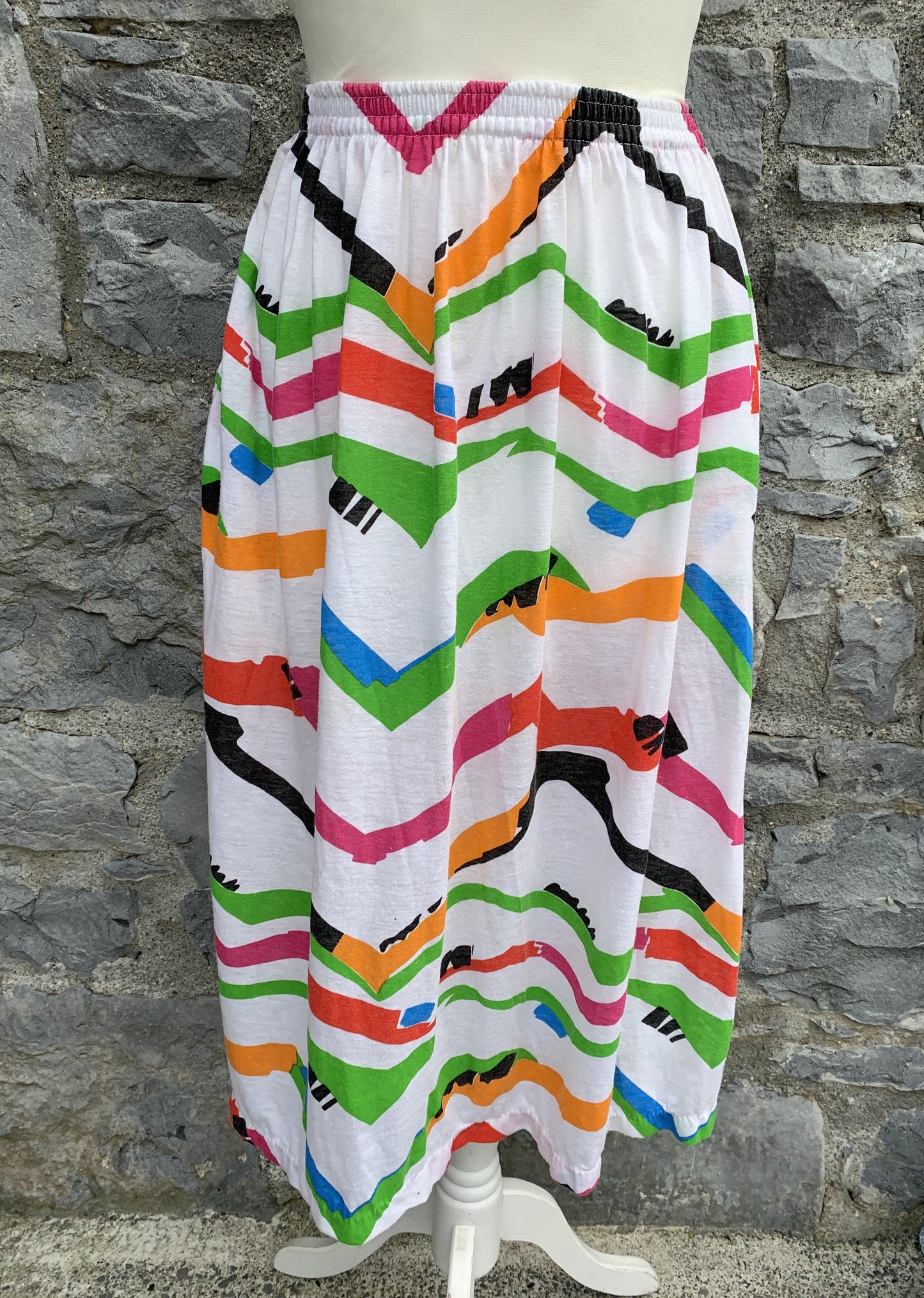 80s abstract summer skirt uk 6-8