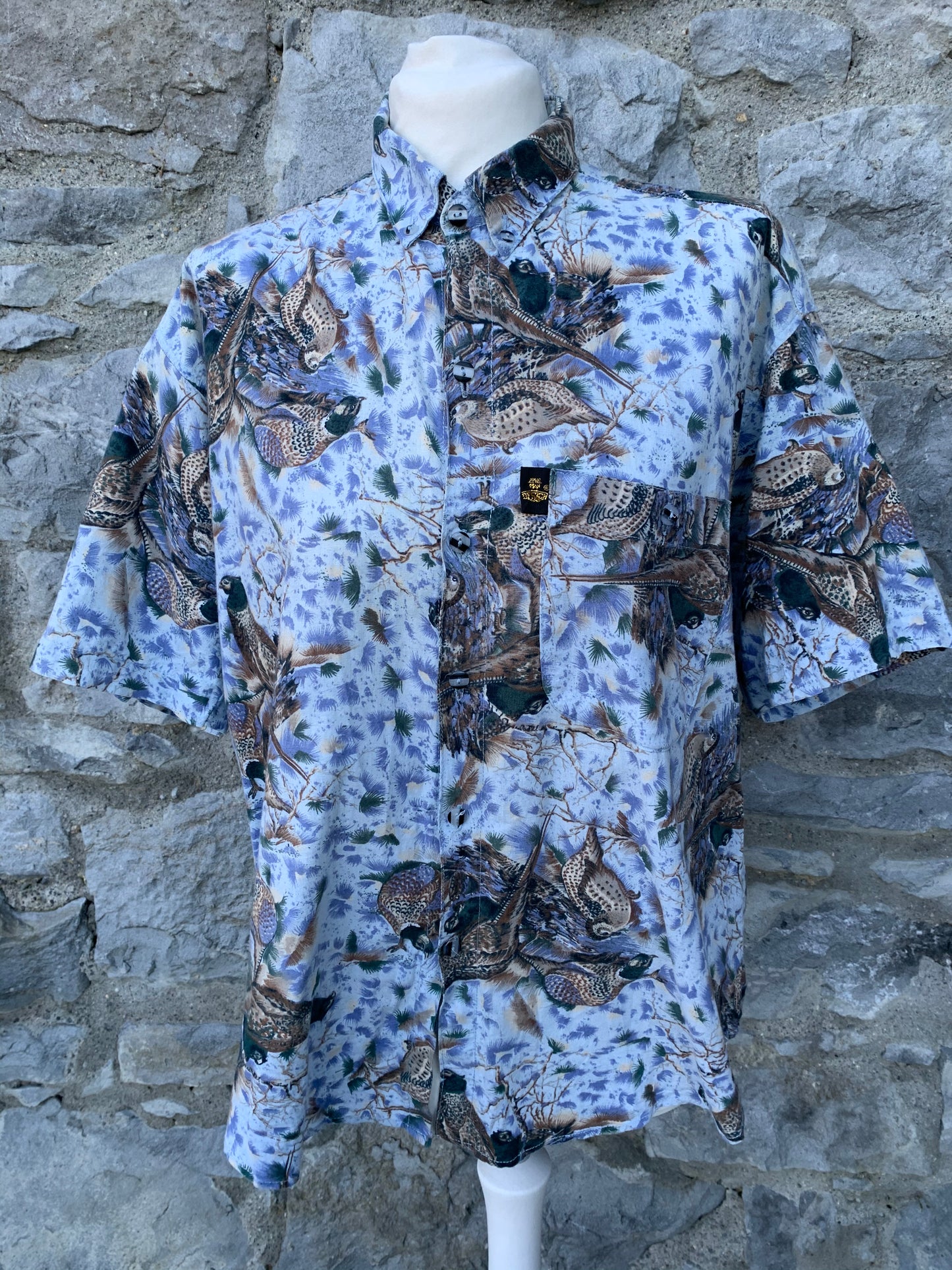 90s pheasants shirt Medium