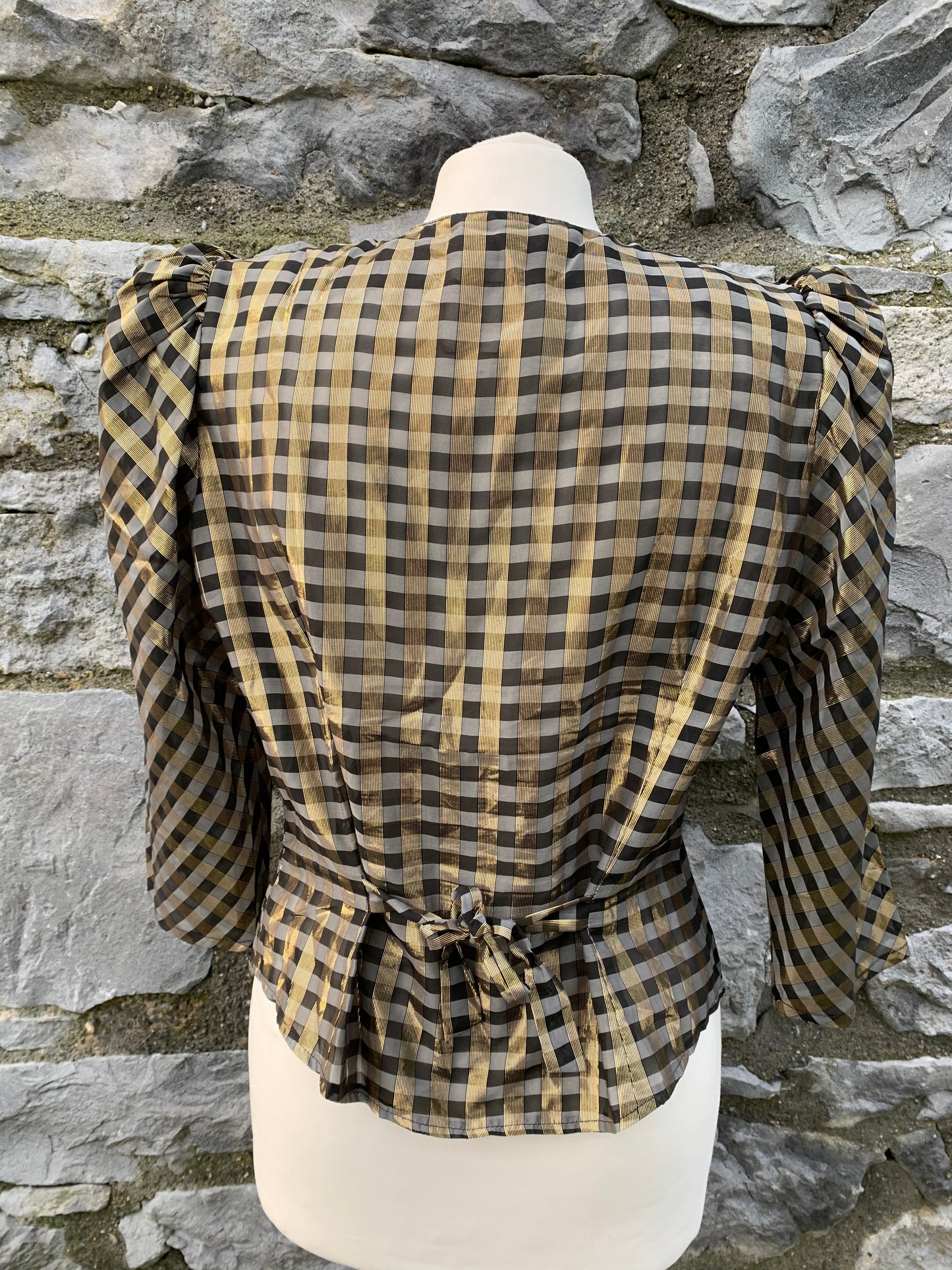 Dorette 80s Gold blouse uk 10