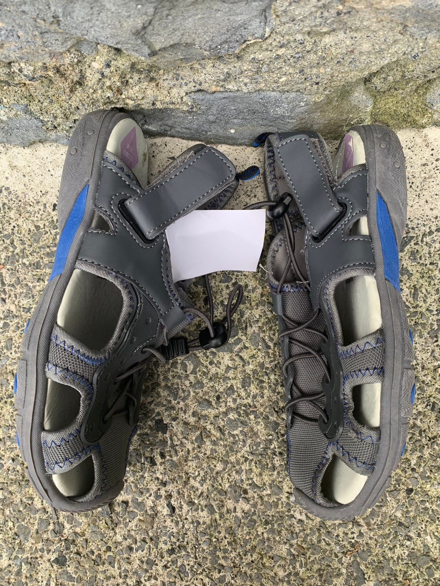 Grey sandals uk 13 (eu 32)