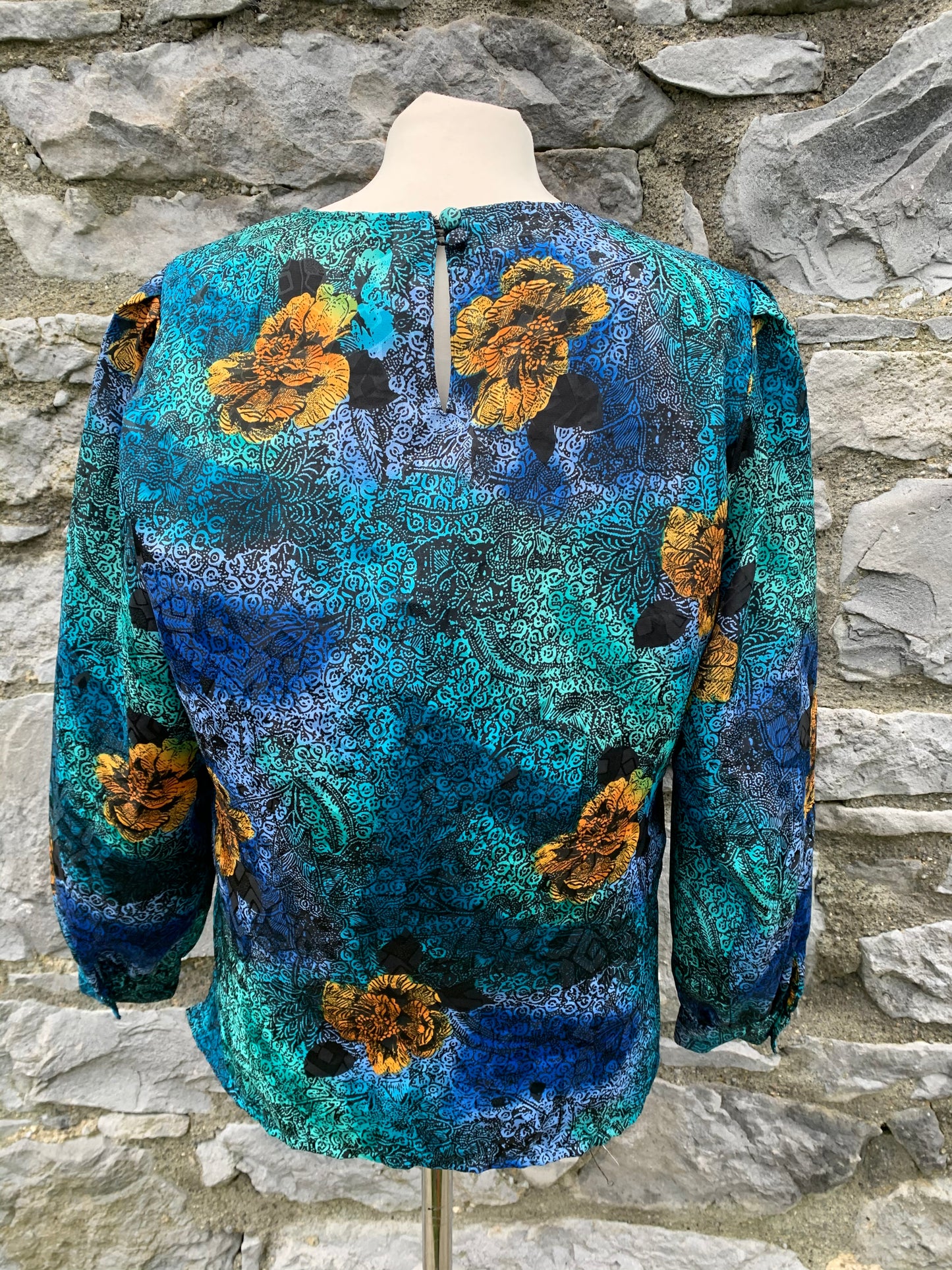 Ombré top with orange flowers uk 12