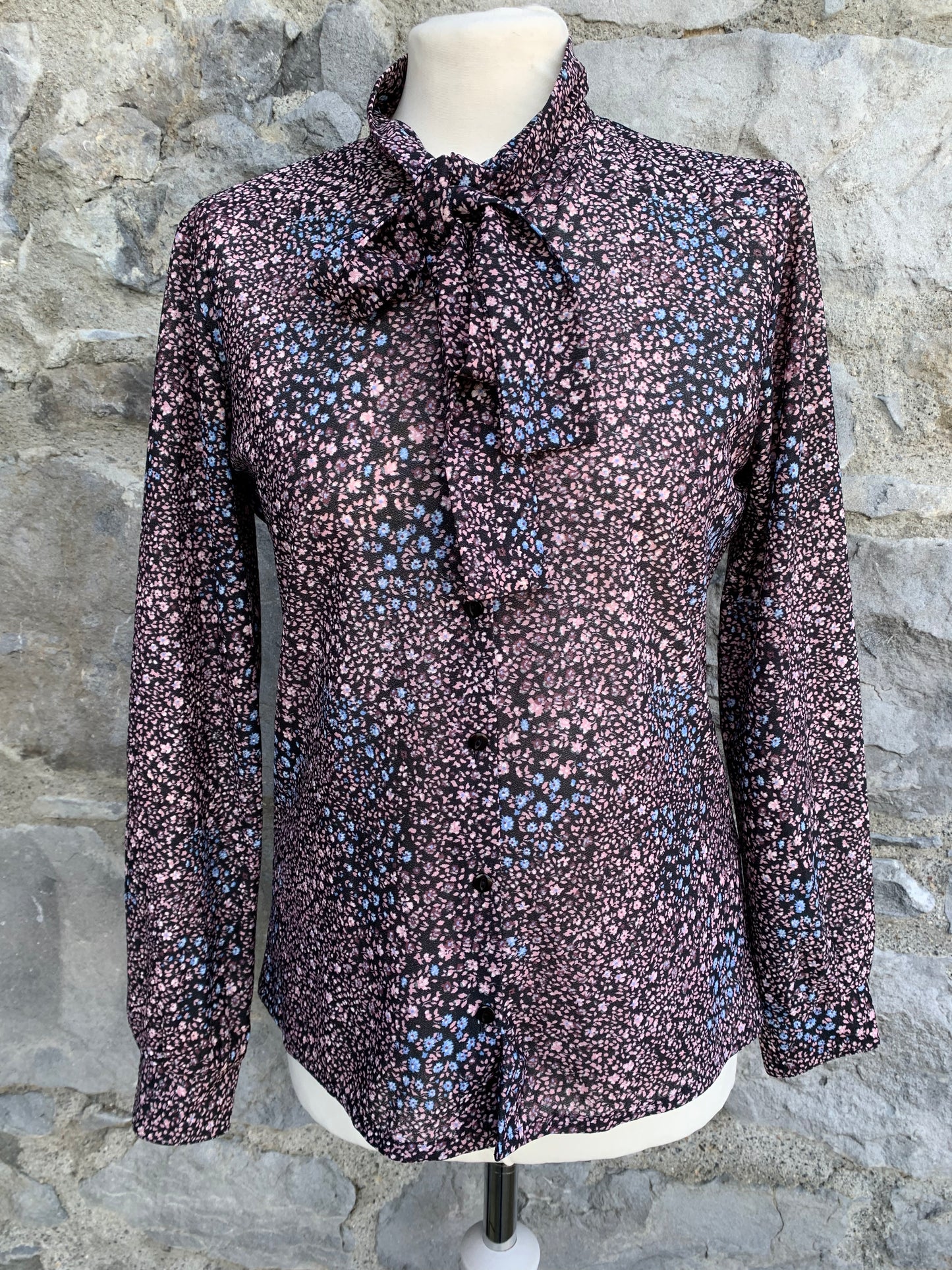 80s dinky flowers shirt uk 10