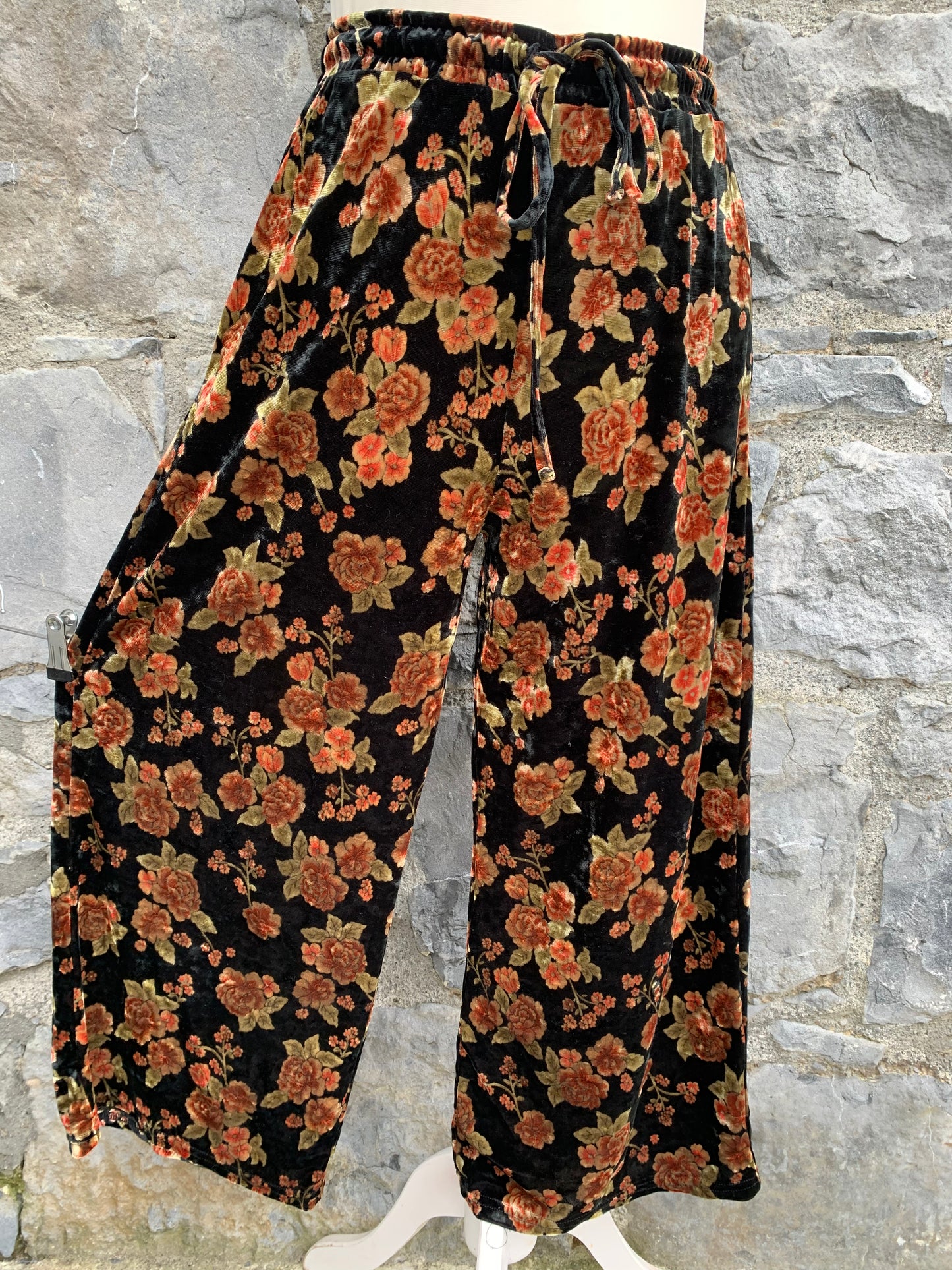 Floral velvet culottes uk 8-12