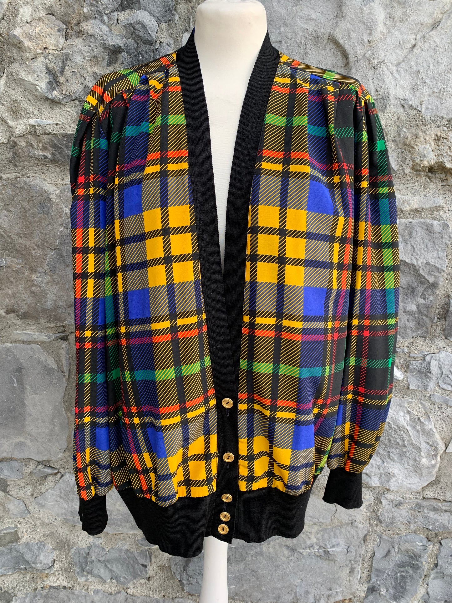 Hardob 80s yellow check blazer uk 16-20