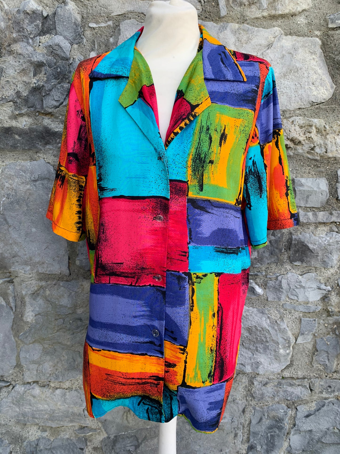 Colourful geometric shirt S/M