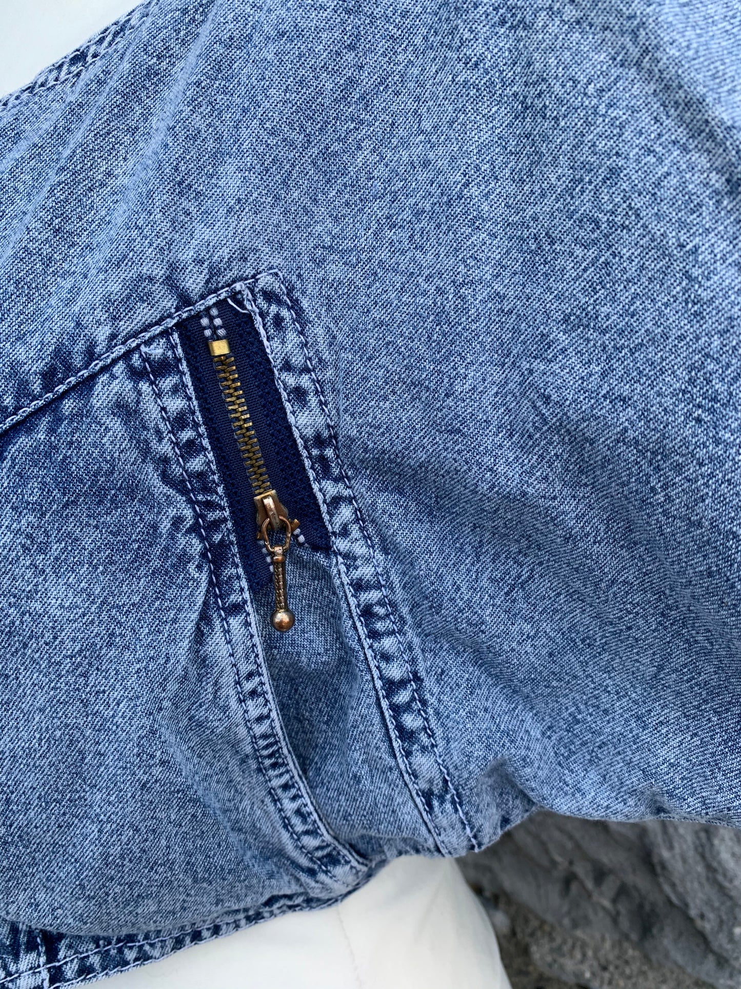 Mix Up denim cropped jacket uk 8