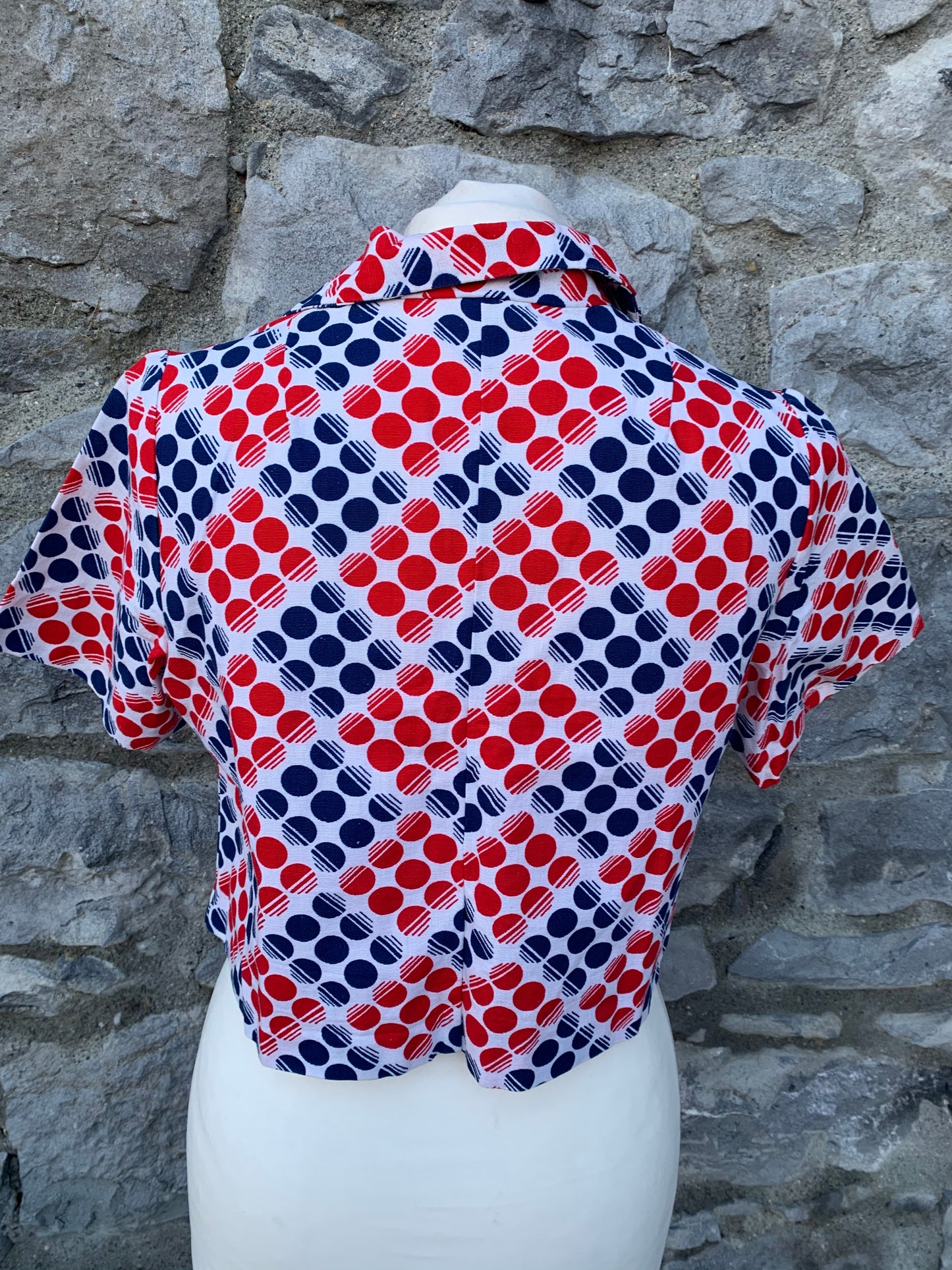 Conrads 70s cropped big dots top uk 10