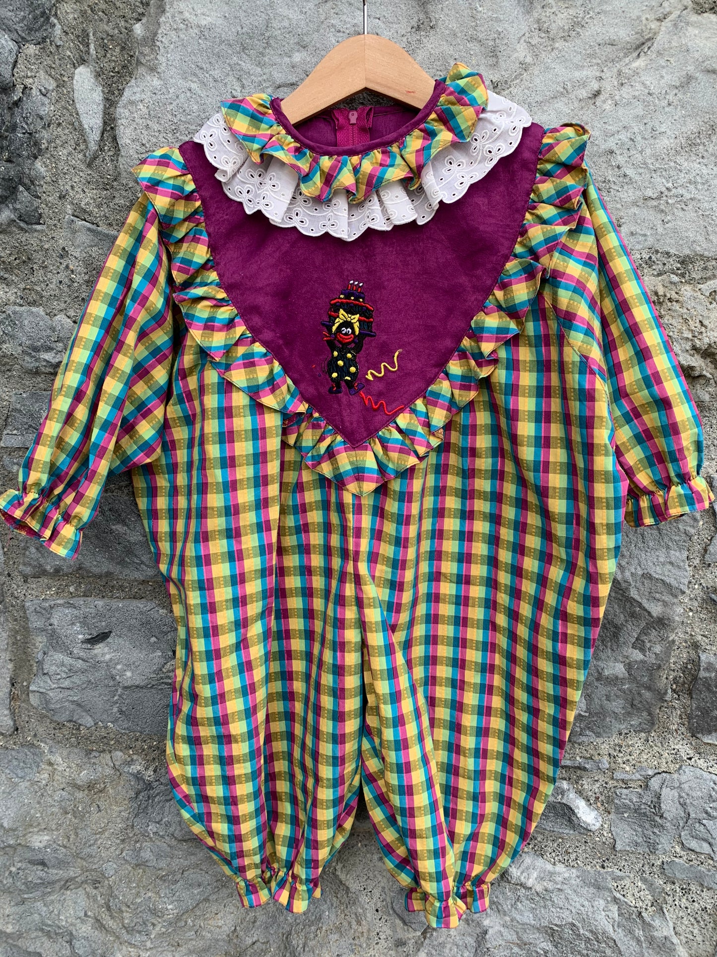 Check vintage onesie 12m (80cm)