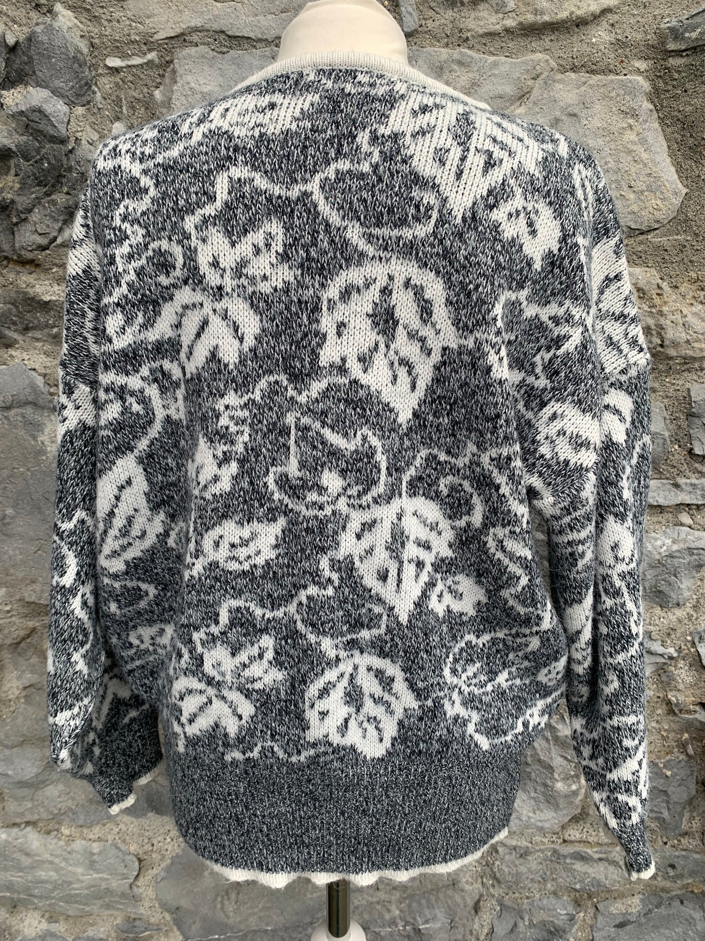 Grey leaves cardigan uk 14-16