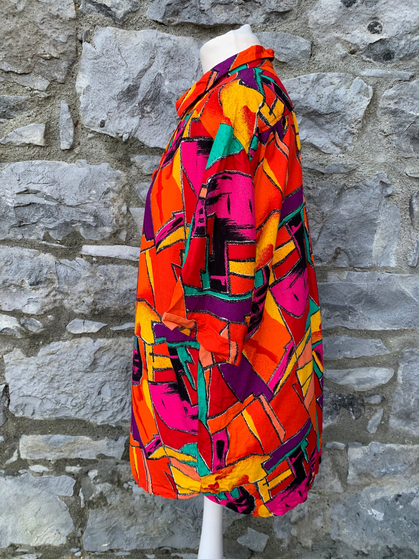80s abstract red shirt uk 12-14