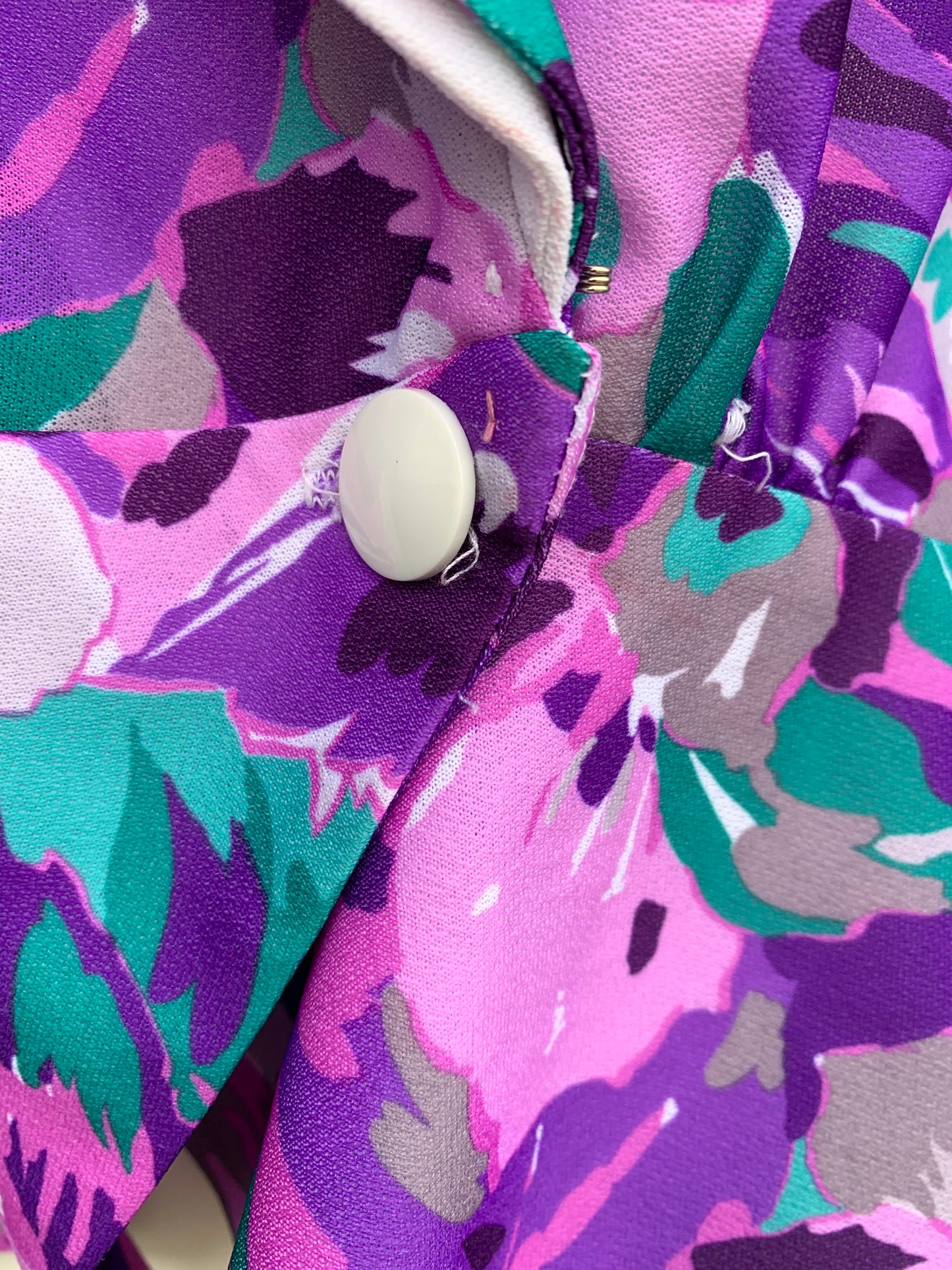 90s purple flowers jacket uk 16-18