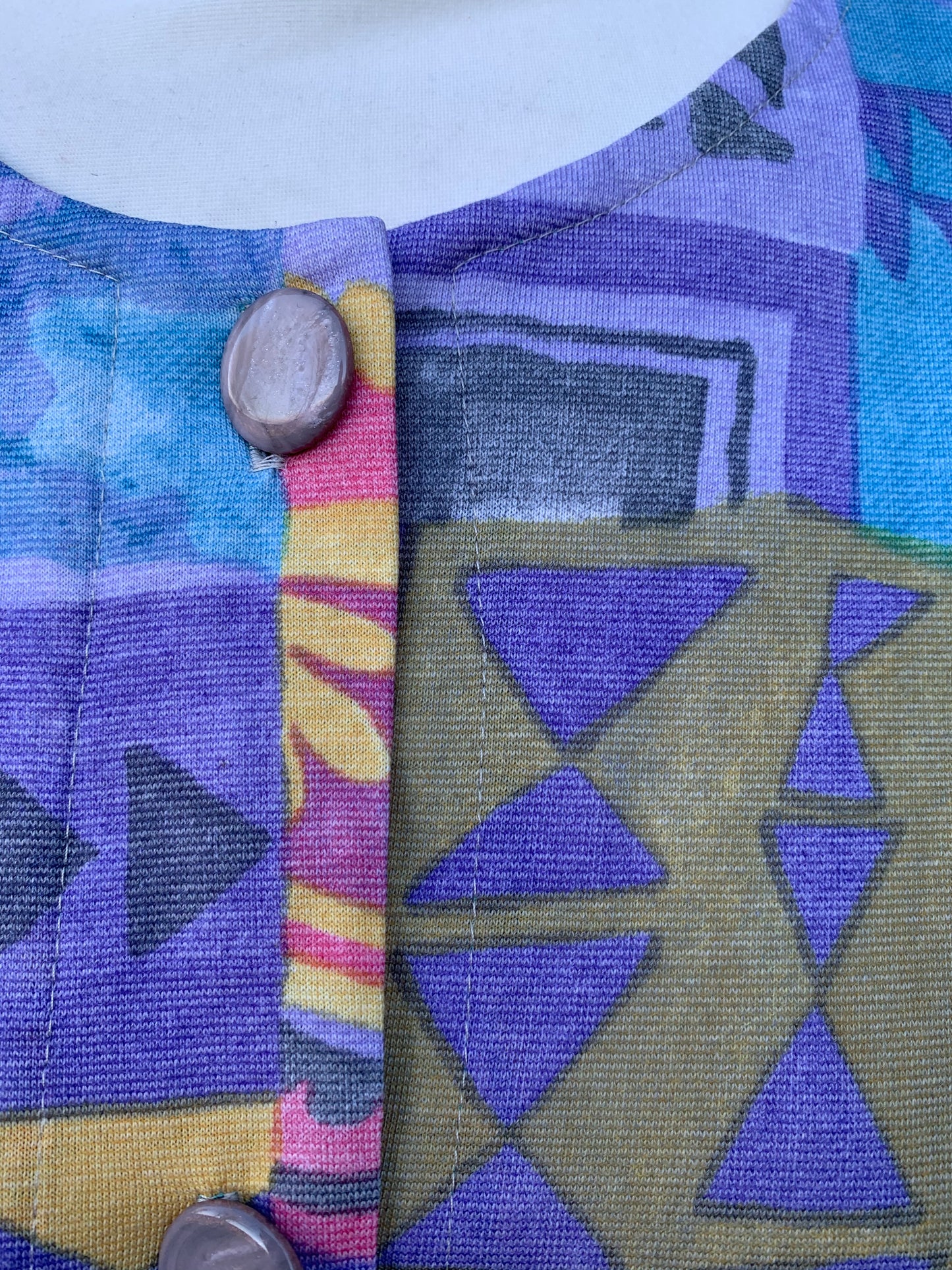80s geometric midi dress uk 10