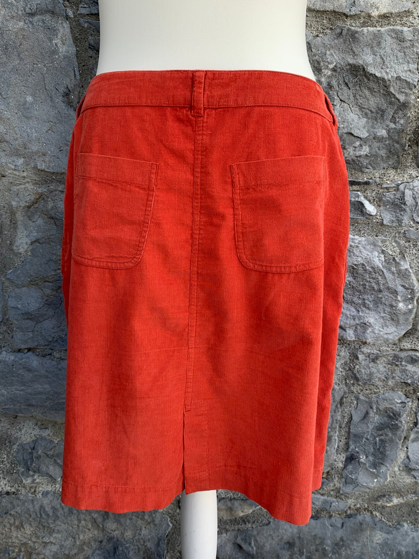 Orange cord skirt uk 12