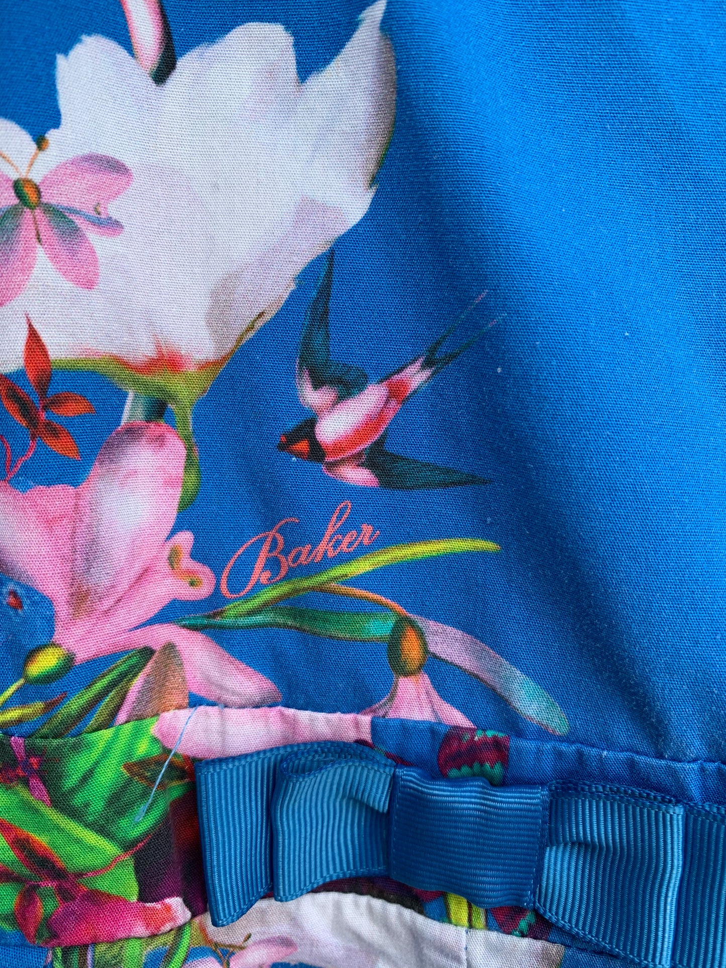 Blue floral jumpsuit 3-4y (98-104cm)