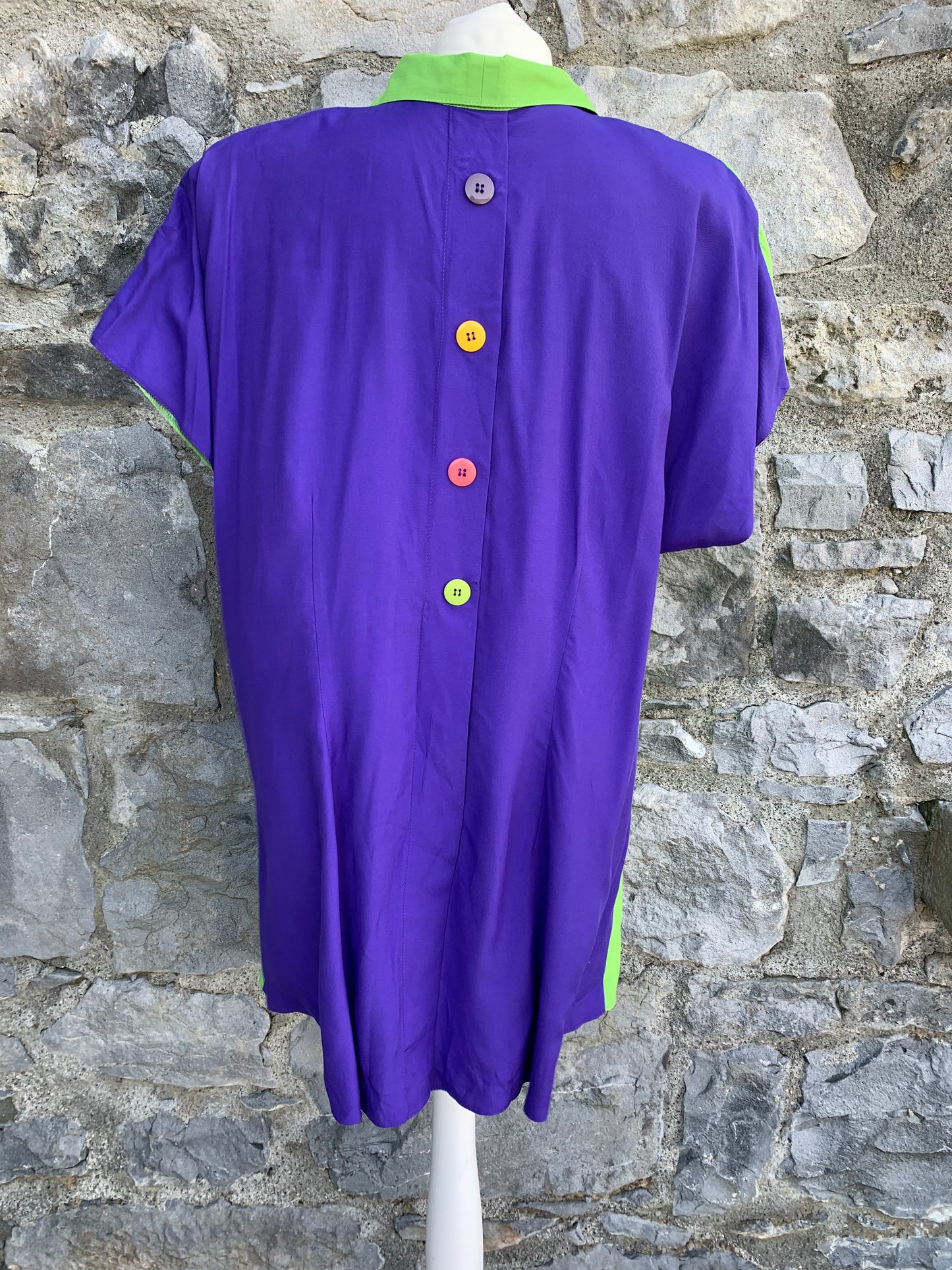 80s Green&blue shirt uk 12