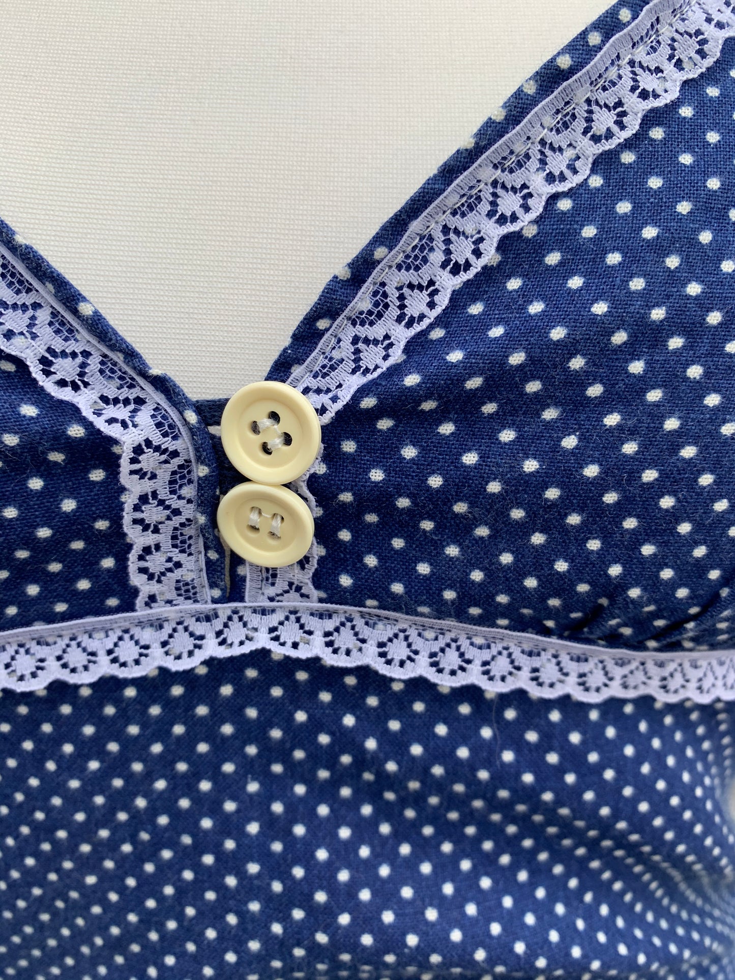 70s polka dot sun dress uk 6-8