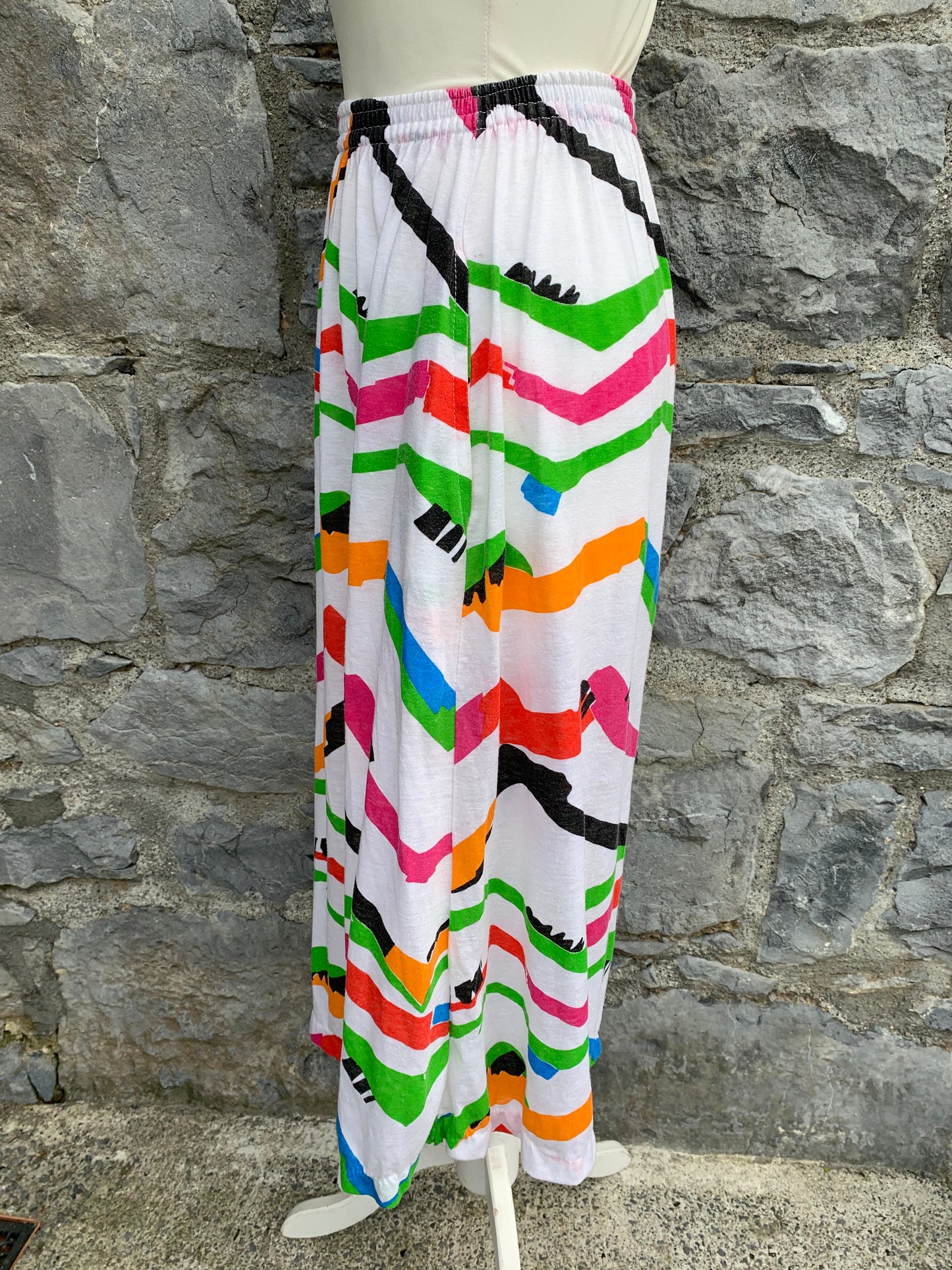 80s abstract summer skirt uk 6-8