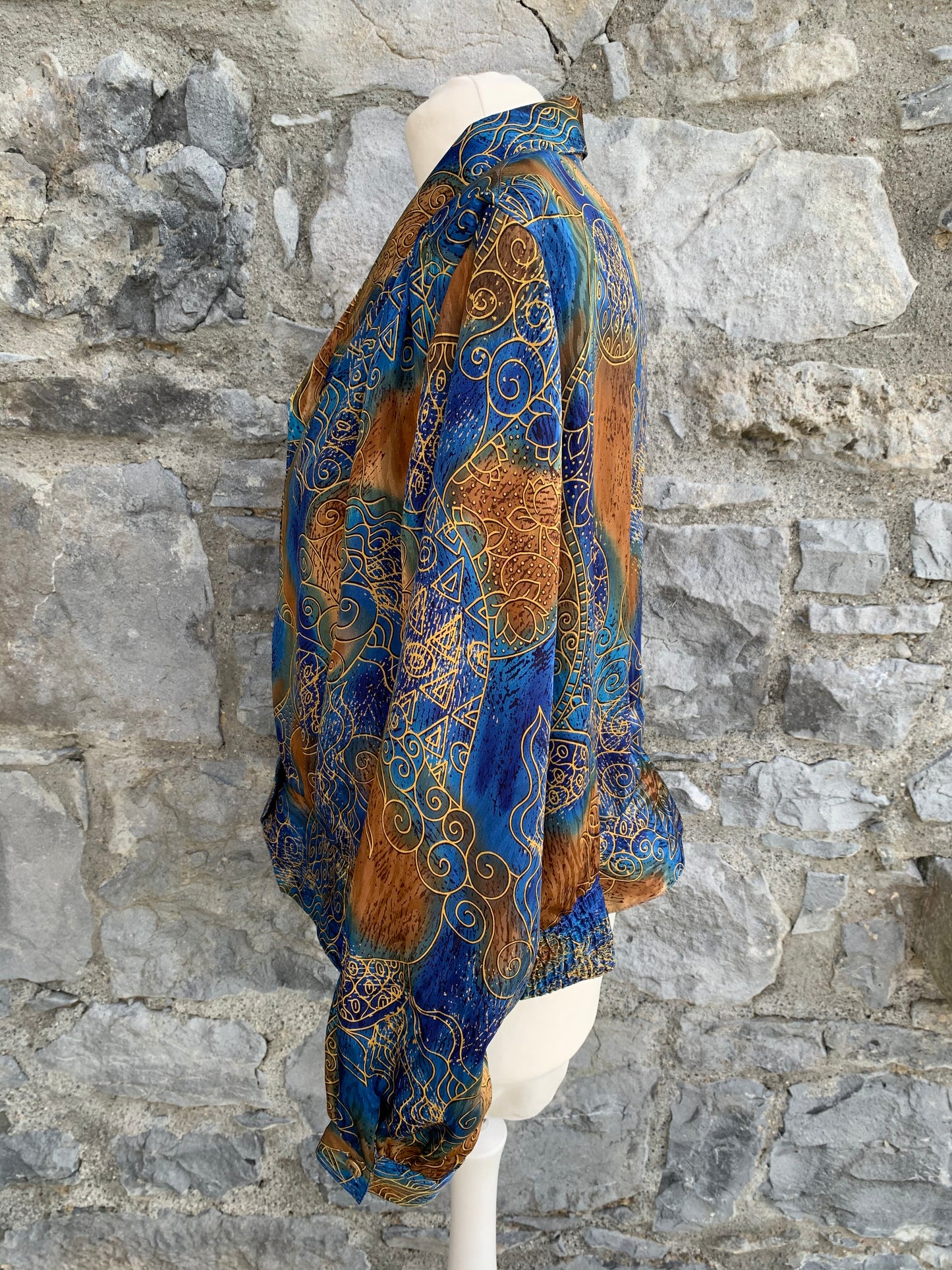 Sommermann blue&brown blouse uk 18