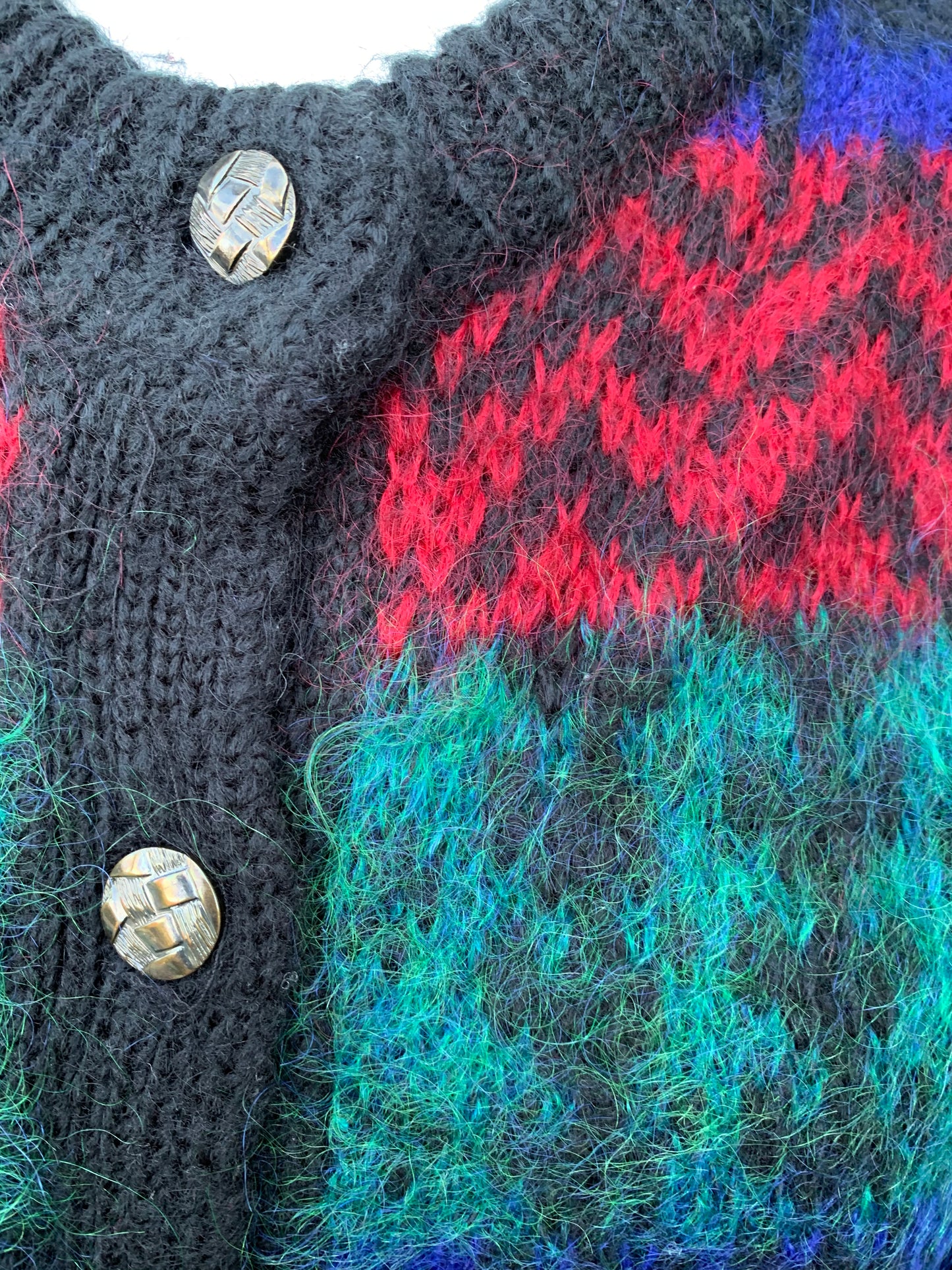 80s hairy cardigan uk 14