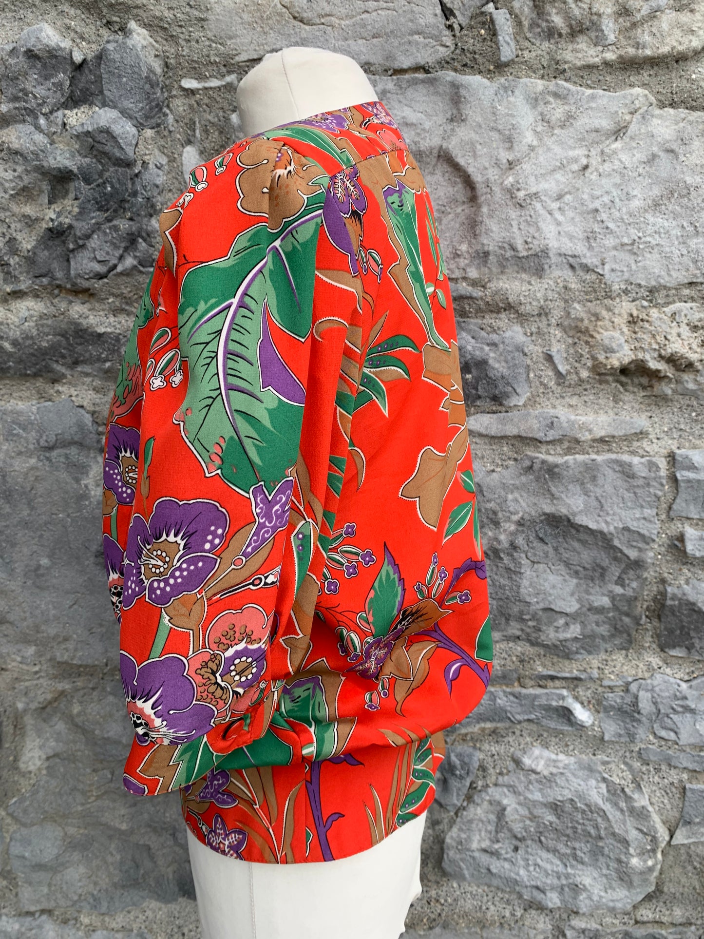 Hardob red flowers blouse uk 10
