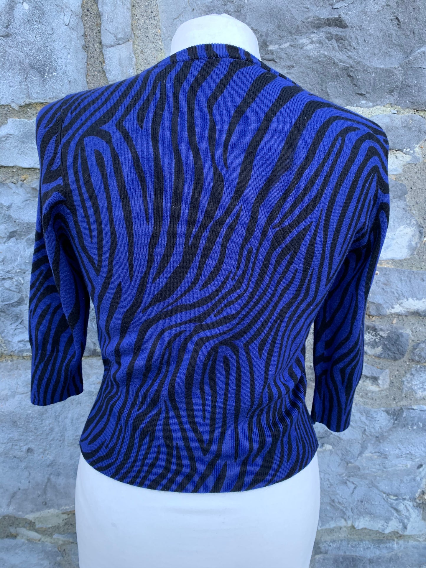 Navy zebra cardigan uk 8