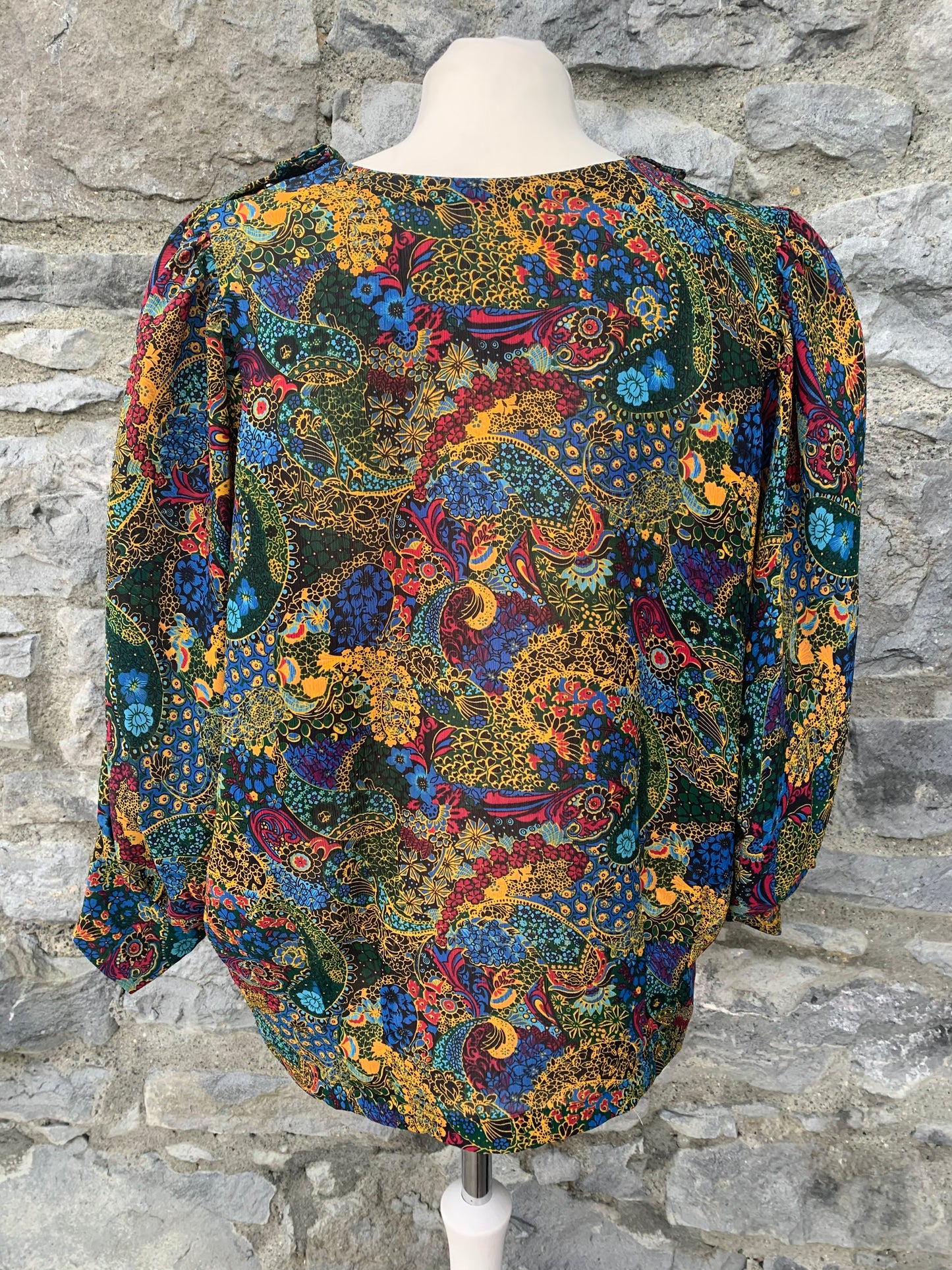 80s floral top uk 16-20