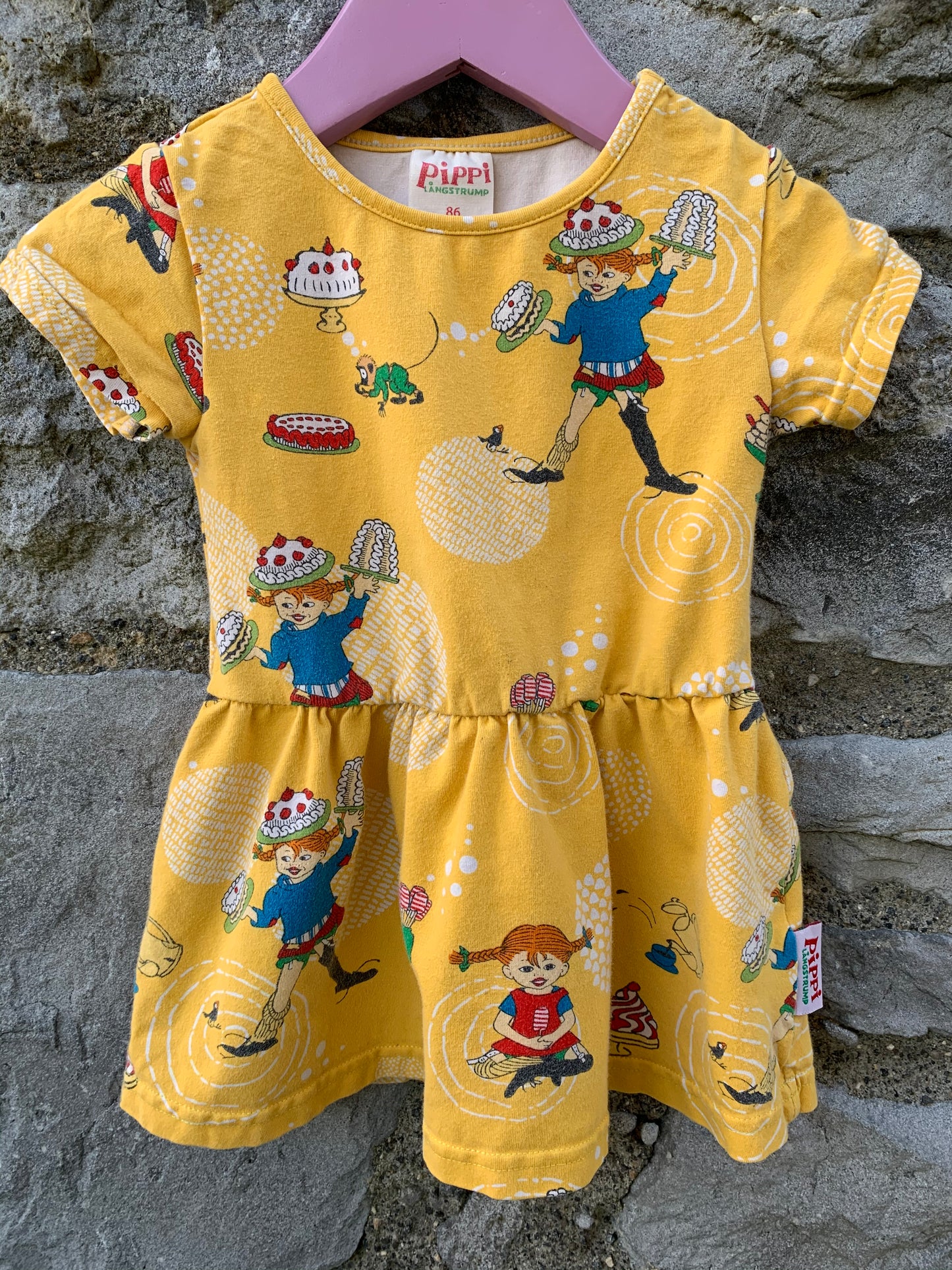 Pippi Longstocking dress 12-18m (80-86cm)