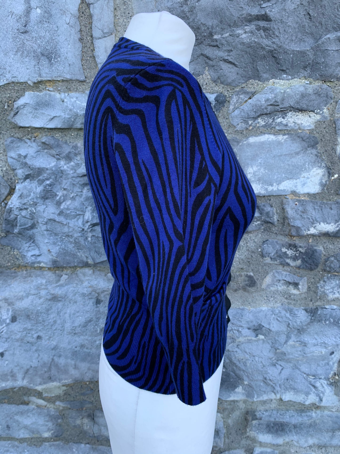 Navy zebra cardigan uk 8