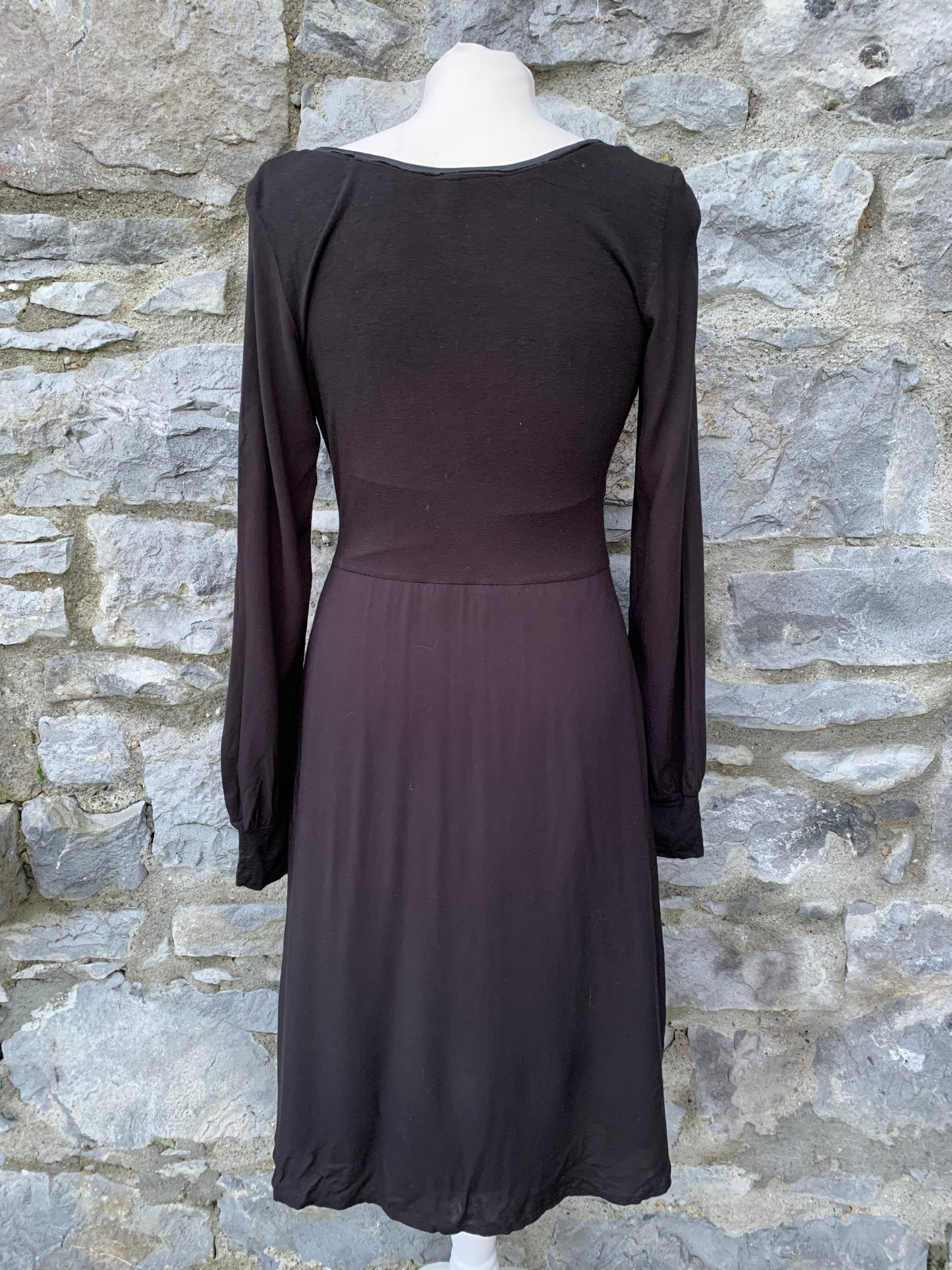 Black dress with small embroidery uk 10-12